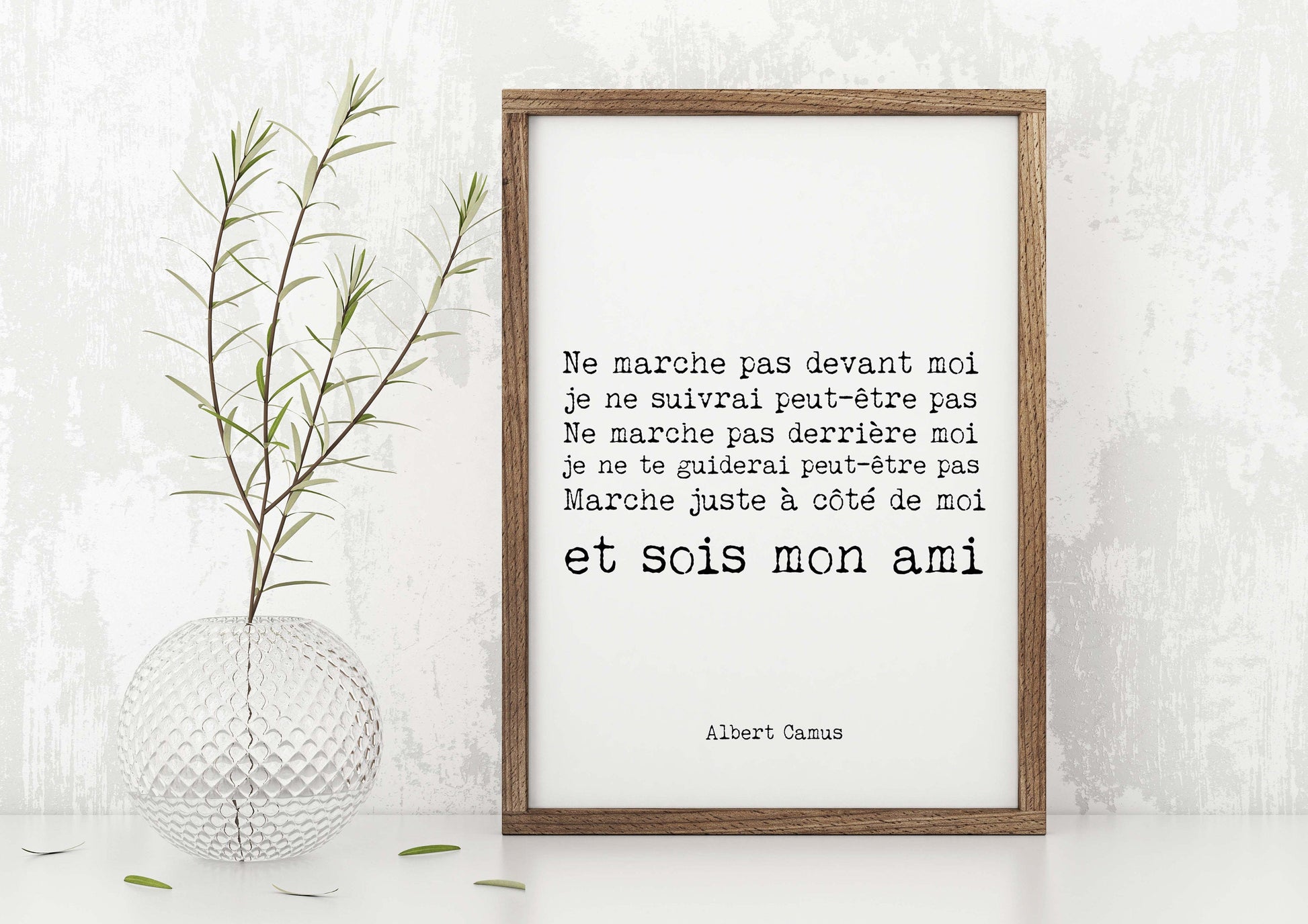 Albert Camus French Quote Print - BookQuoteDecor