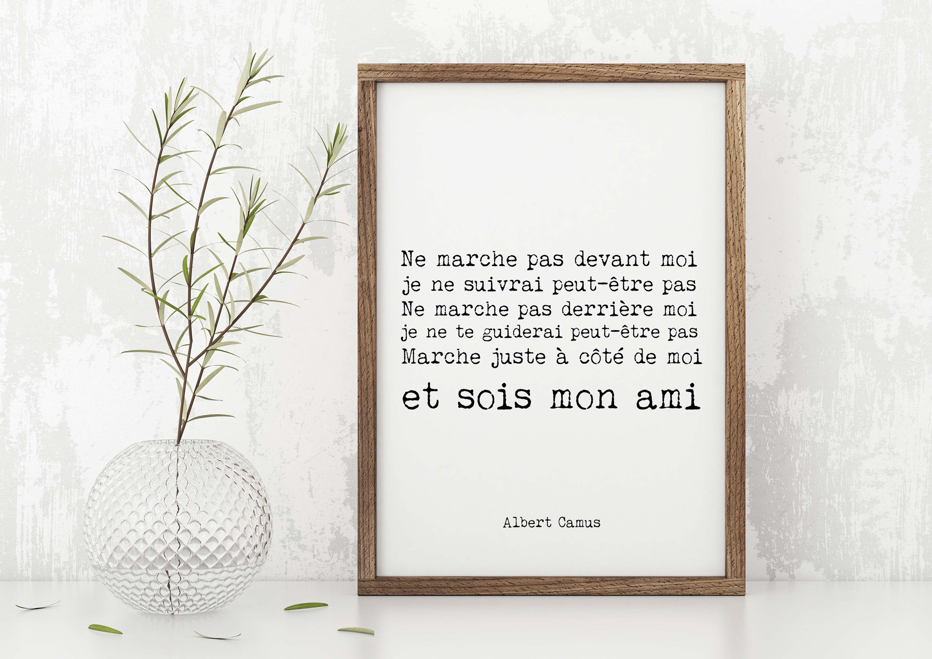 Albert Camus French Quote Print - BookQuoteDecor