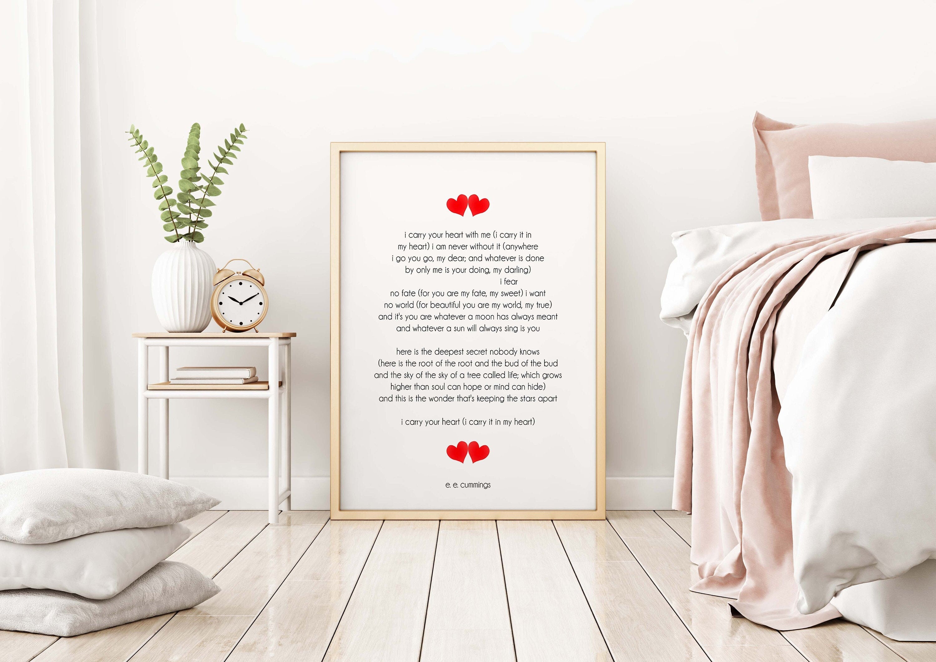 I carry your heart Printable Wall Art, e.e. cummings Love Poem Wall Art Prints