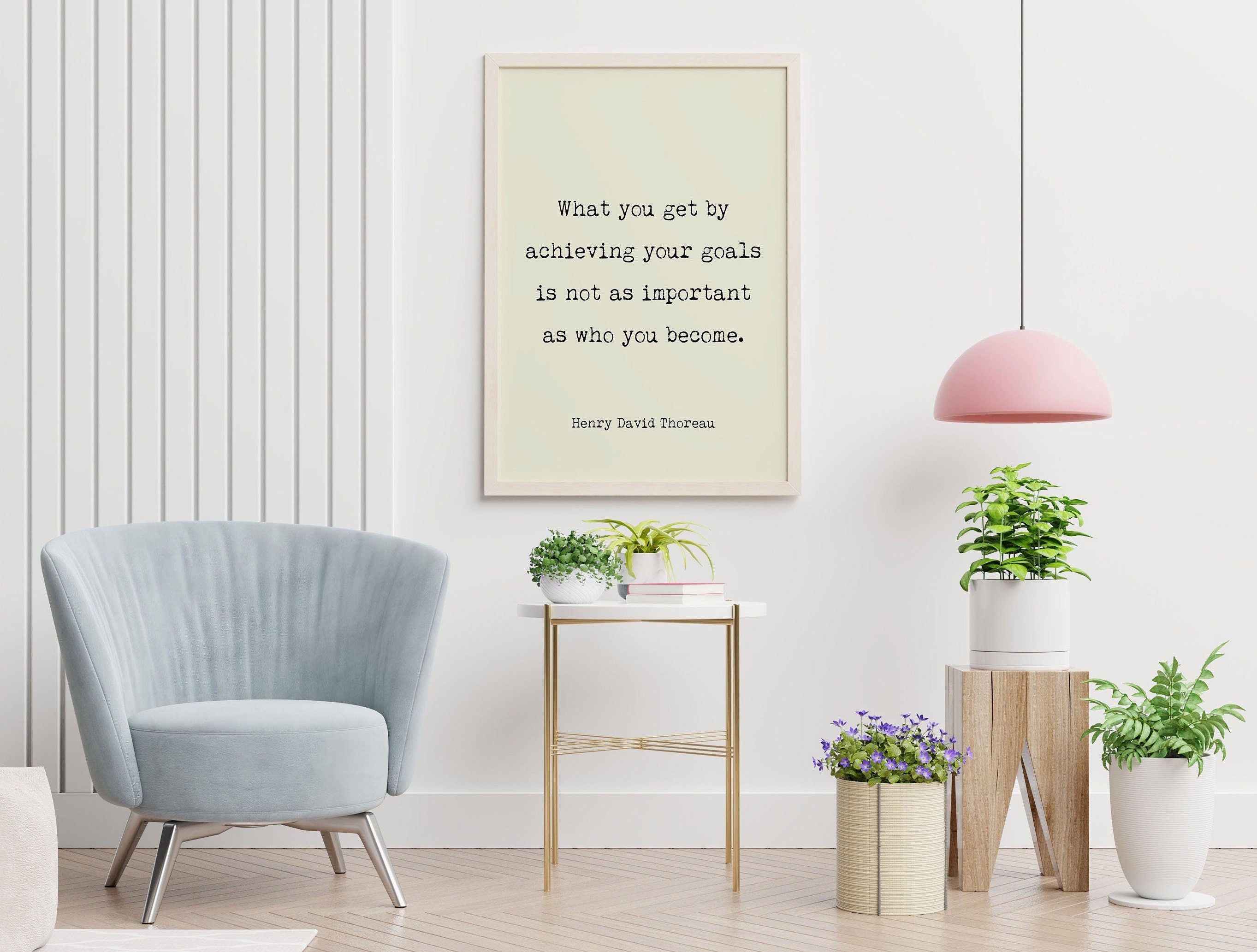 Goals Henry David Thoreau Unframed Quote Print in Black & White