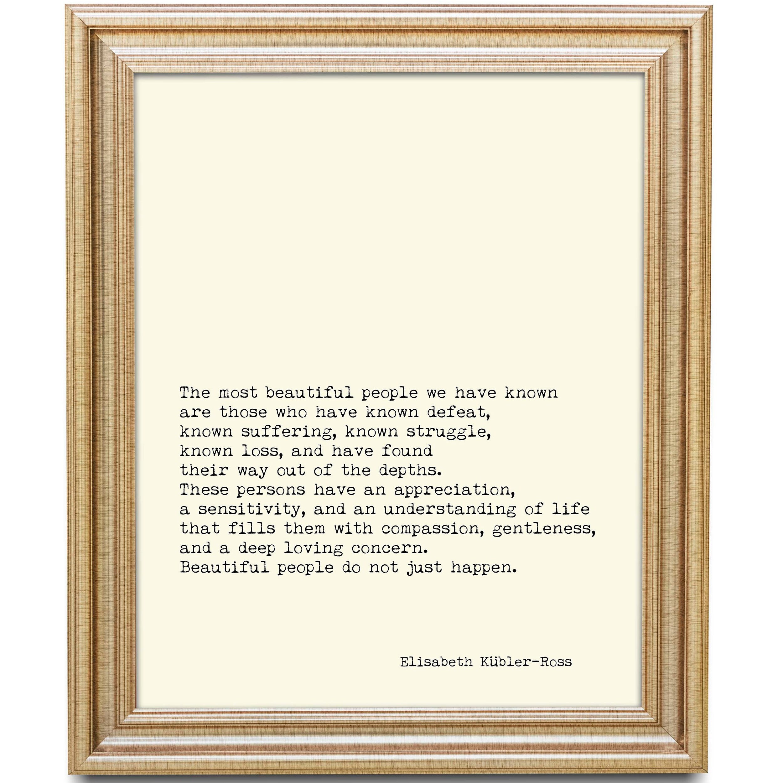 Elisabeth Kubler-Ross, The Most Beautiful People Art Print