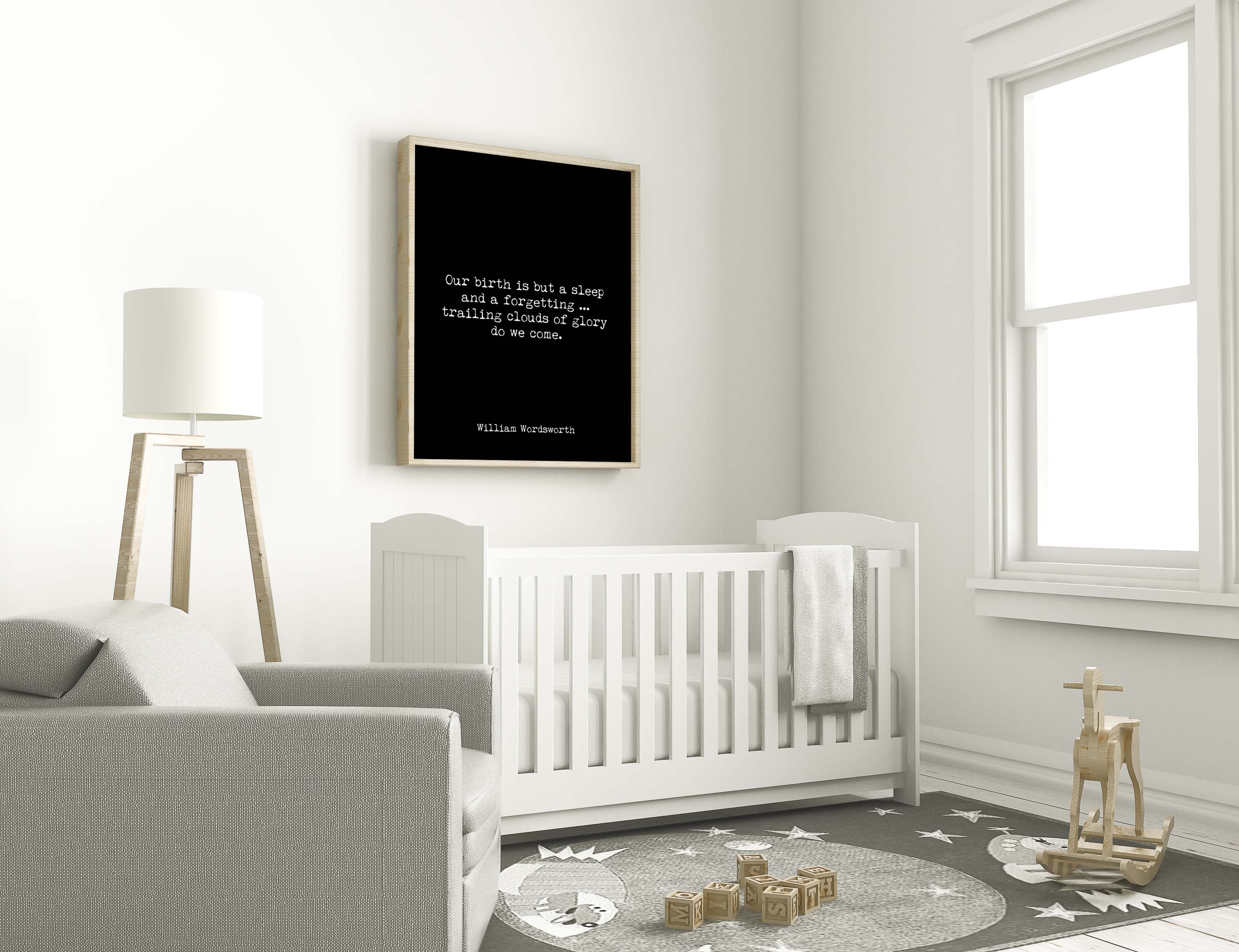 Our Birth Is But A Sleep William Wordsworth Poetry Print, Black & White Unframed or Framed Literary Quote