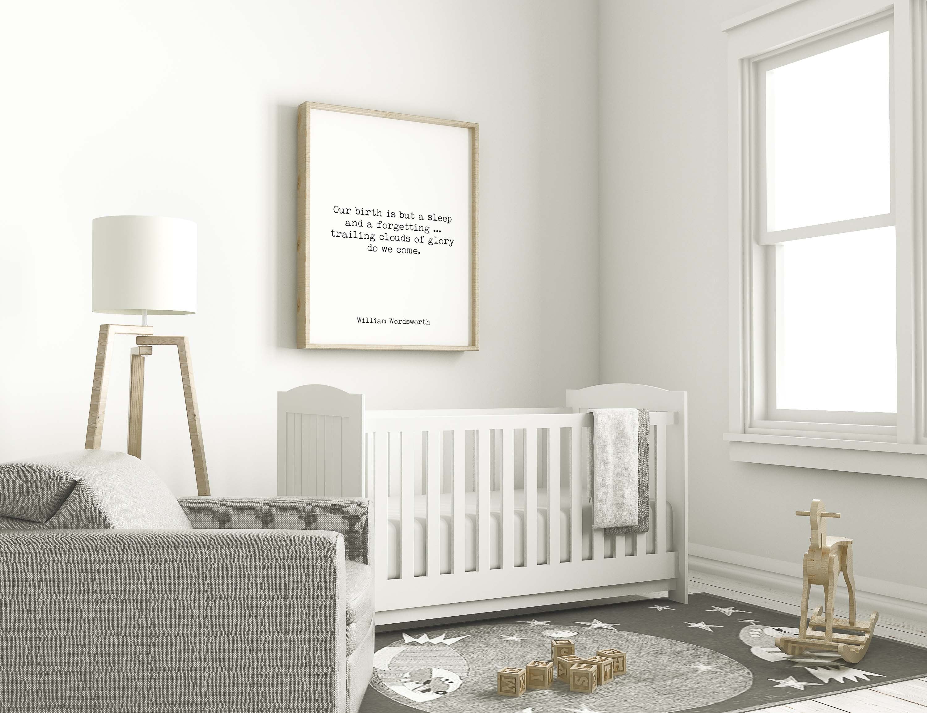 Our Birth Is But A Sleep William Wordsworth Poetry Print, Black & White Unframed or Framed Literary Quote