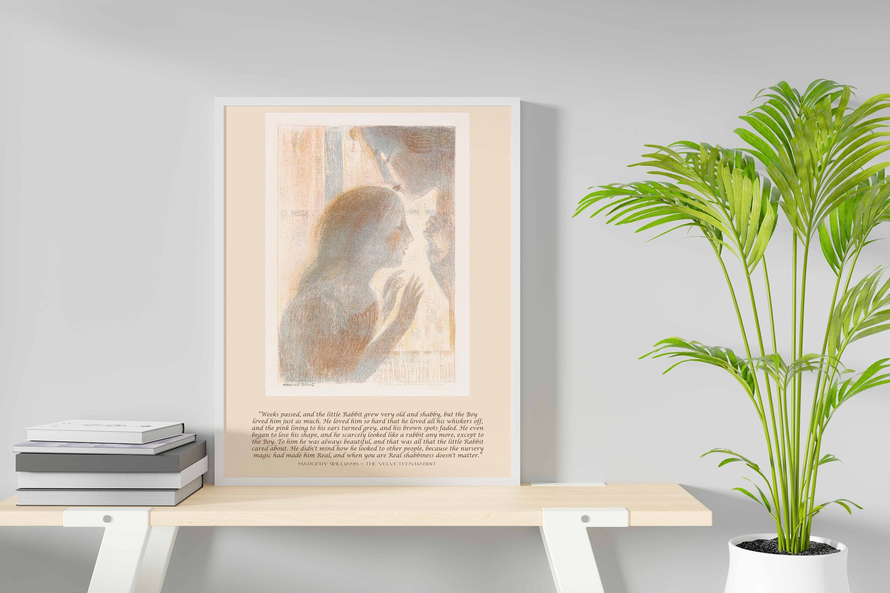 The Velveteen Rabbit Wall Art Prints Quote, Maurice Denis Unframed Fine Art Print - When You Are Real