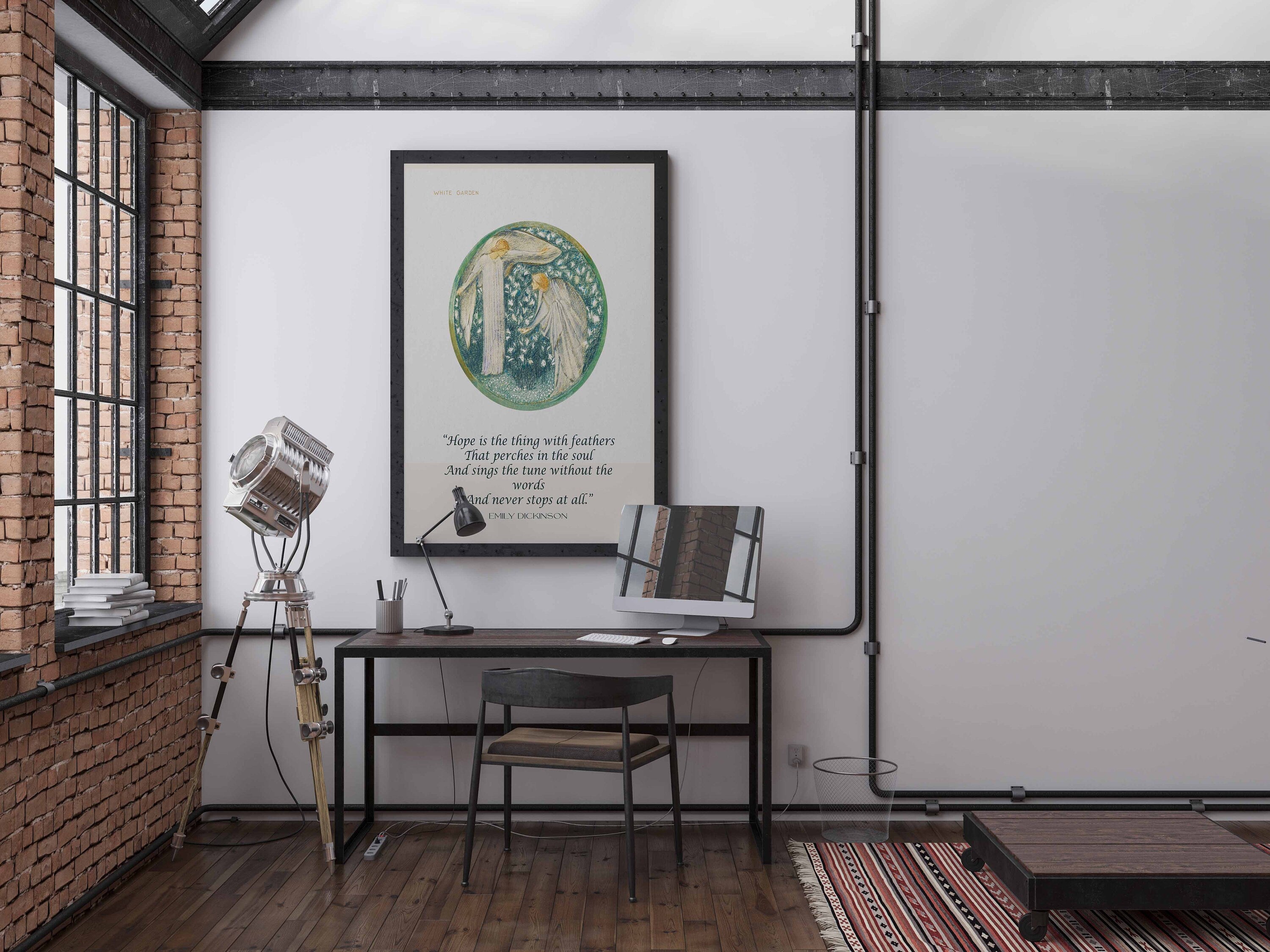 Emily Dickinson Wall Art Prints Quote, Edward Burne–Jones unframed Fine Art Print