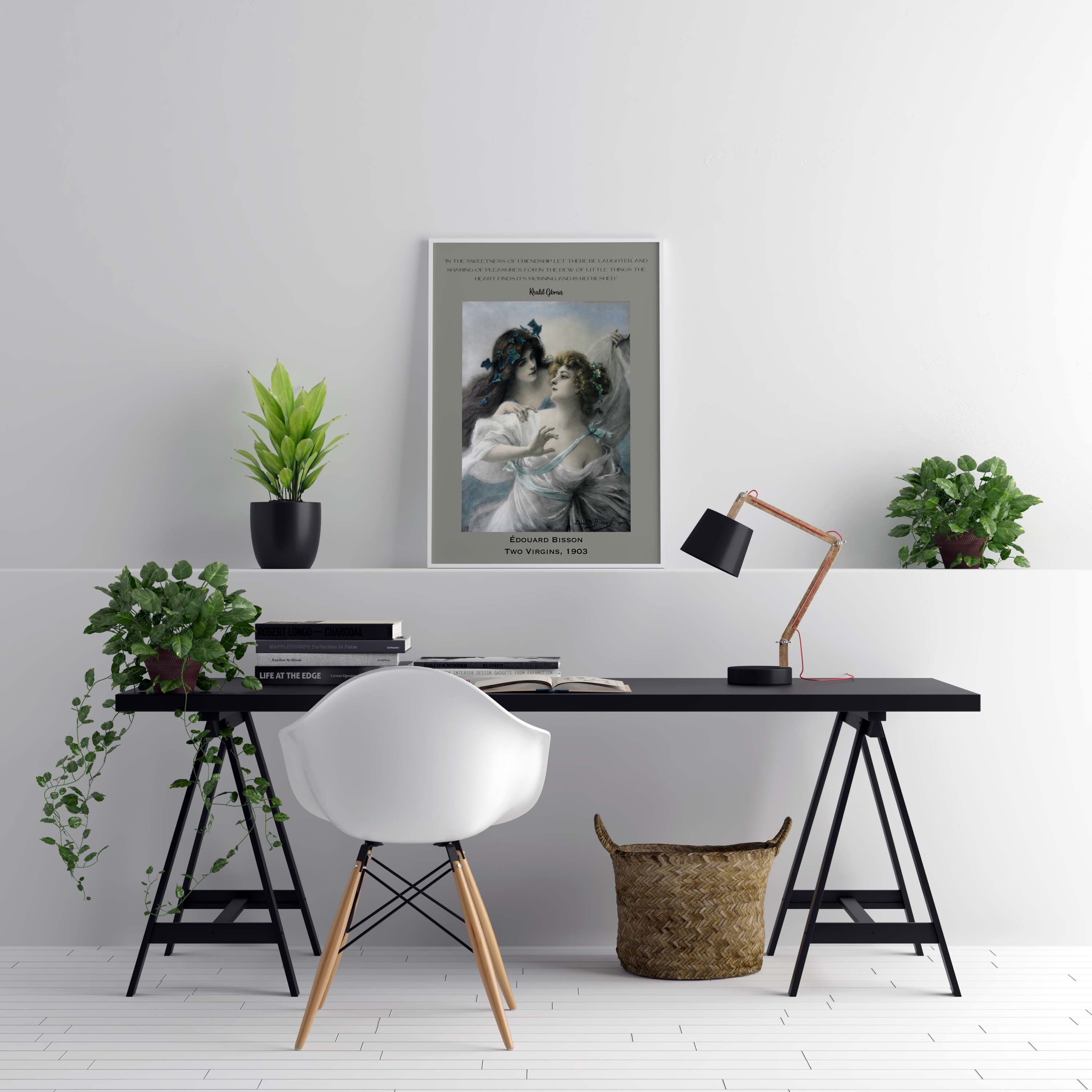 Khalil Gibran Friend Quote, The Prophet Unframed Edouard Bisson Fine Art Print - Two Virgins