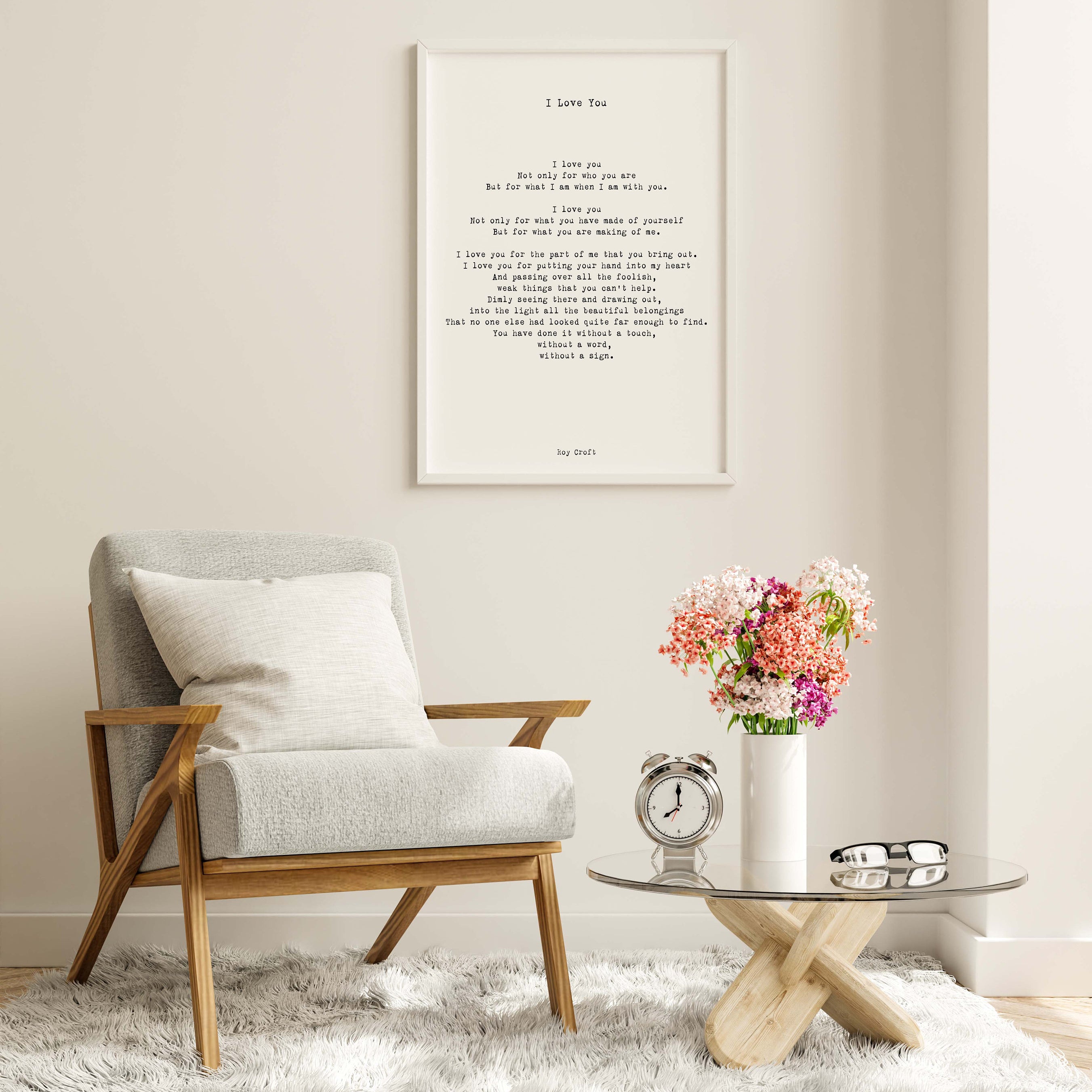 Personalized I Love You Poem, Custom Poem Print Wedding Gift Idea