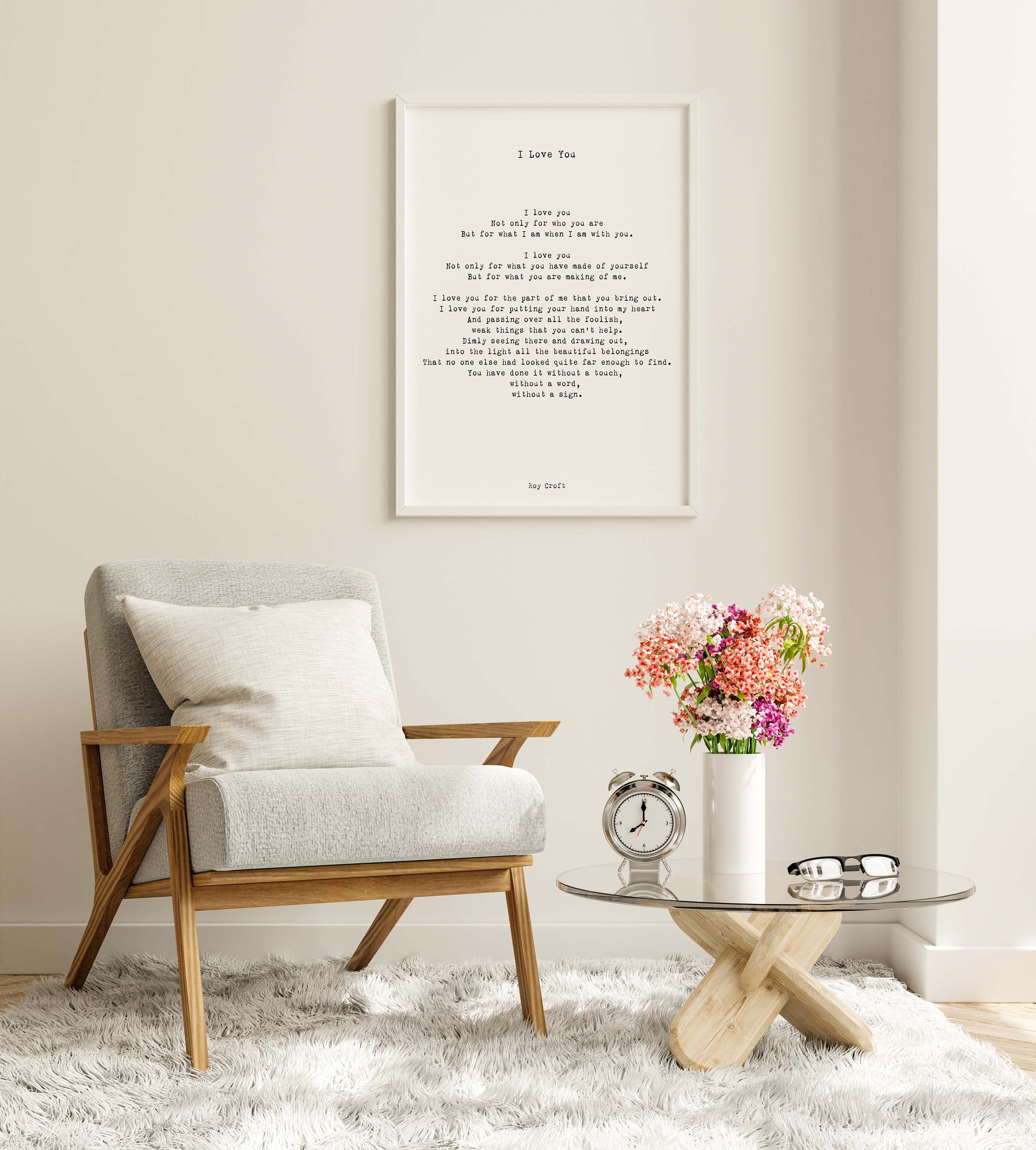 Personalized I Love You Poem, Custom Poem Print Wedding Gift Idea