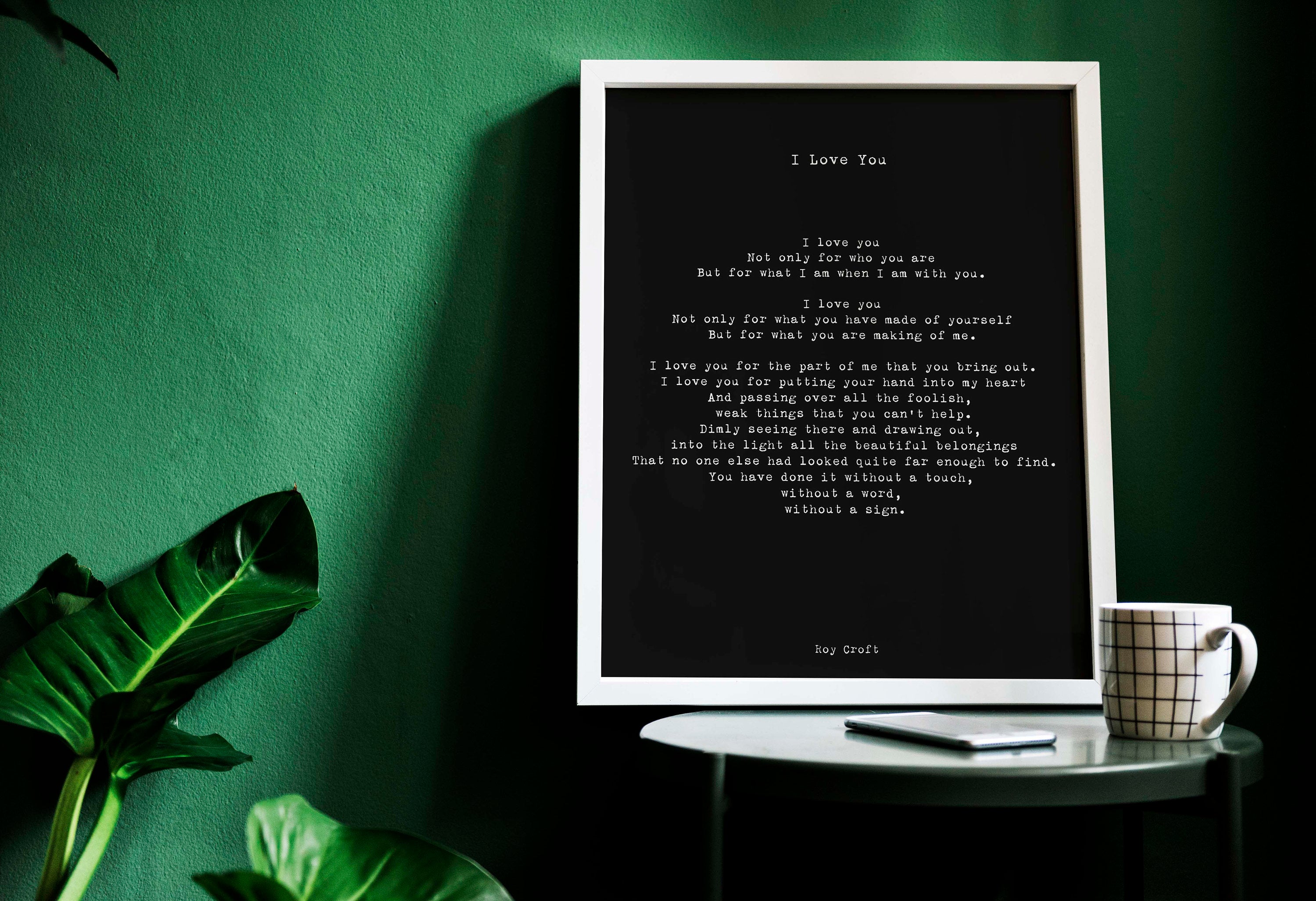 I Love You Poem, Wedding Poem or Engagement Gift Idea