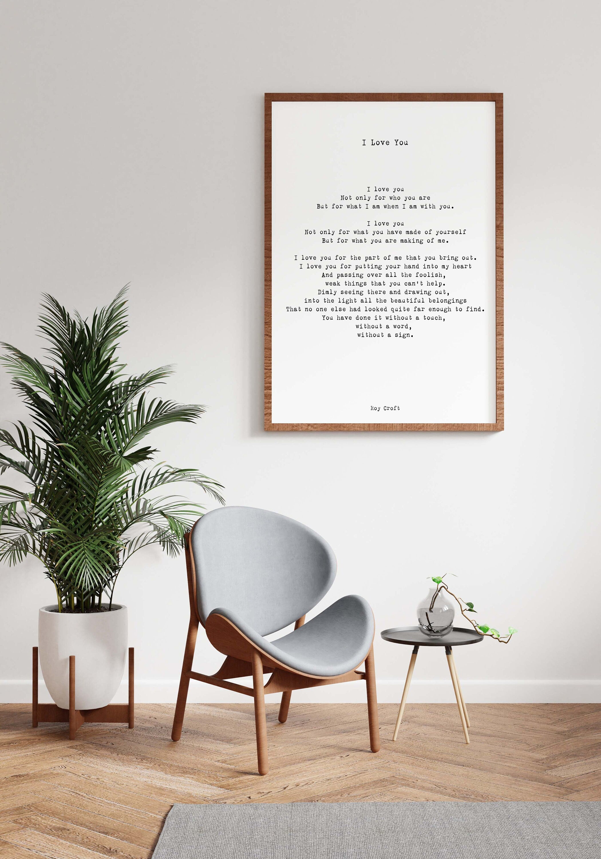 I Love You Poem, Wedding Poem or Engagement Gift Idea