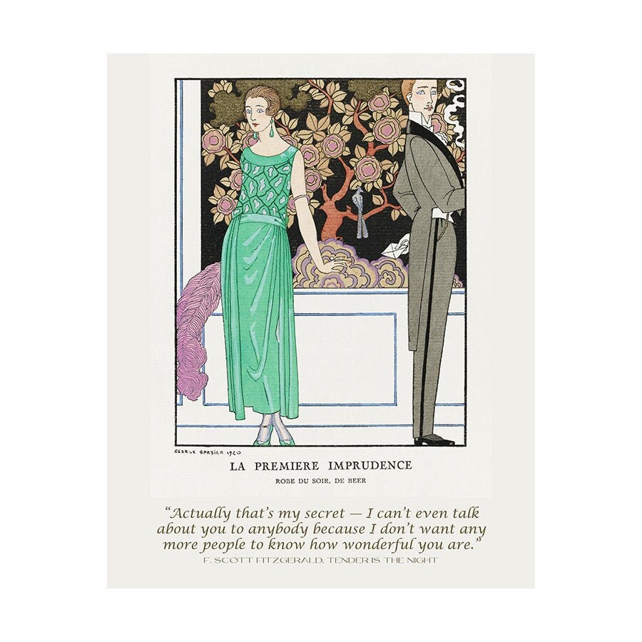 F Scott Fitzgerald Quote Romantic Art, Unframed Fine Art Prints - Tender is the Night