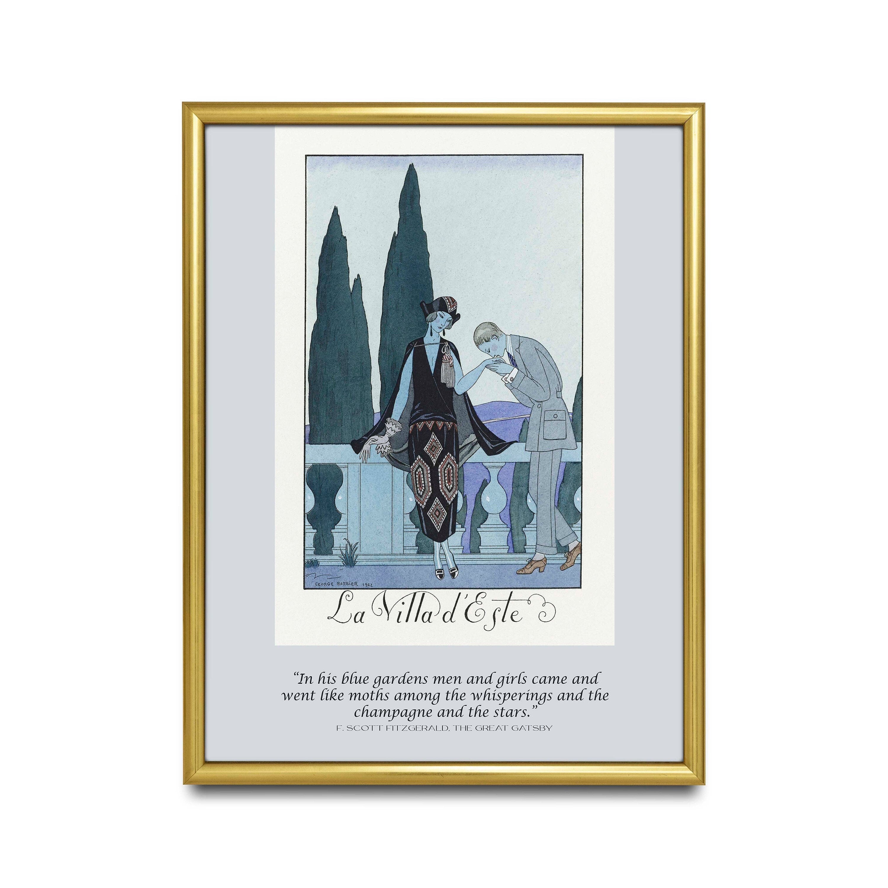 F Scott Fitzgerald Quote Art Deco Print, Unframed Fine Art Prints - Great Gatsby