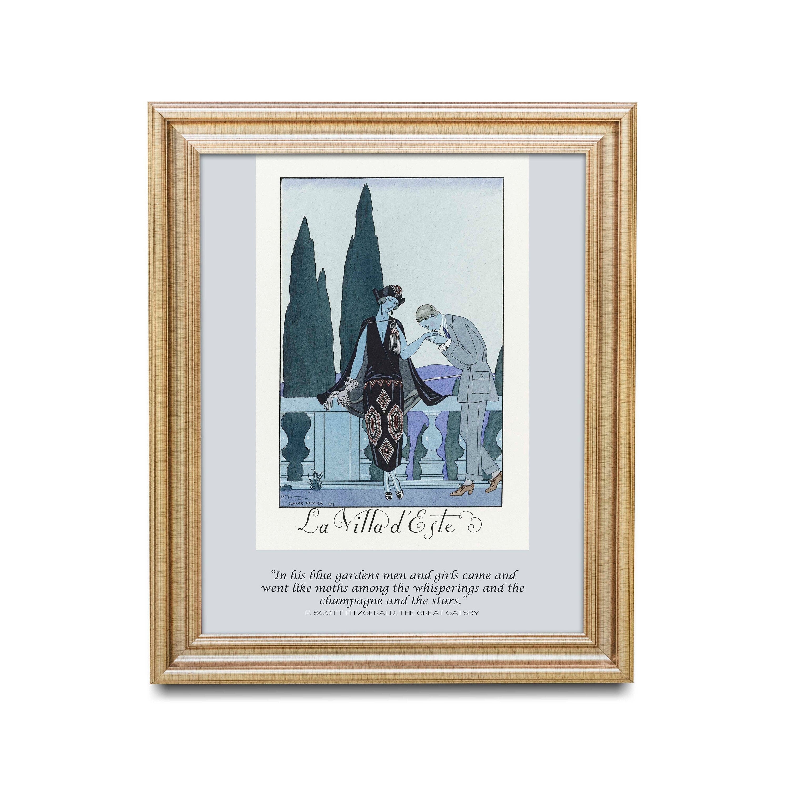F Scott Fitzgerald Quote Art Deco Print, Unframed Fine Art Prints - Great Gatsby