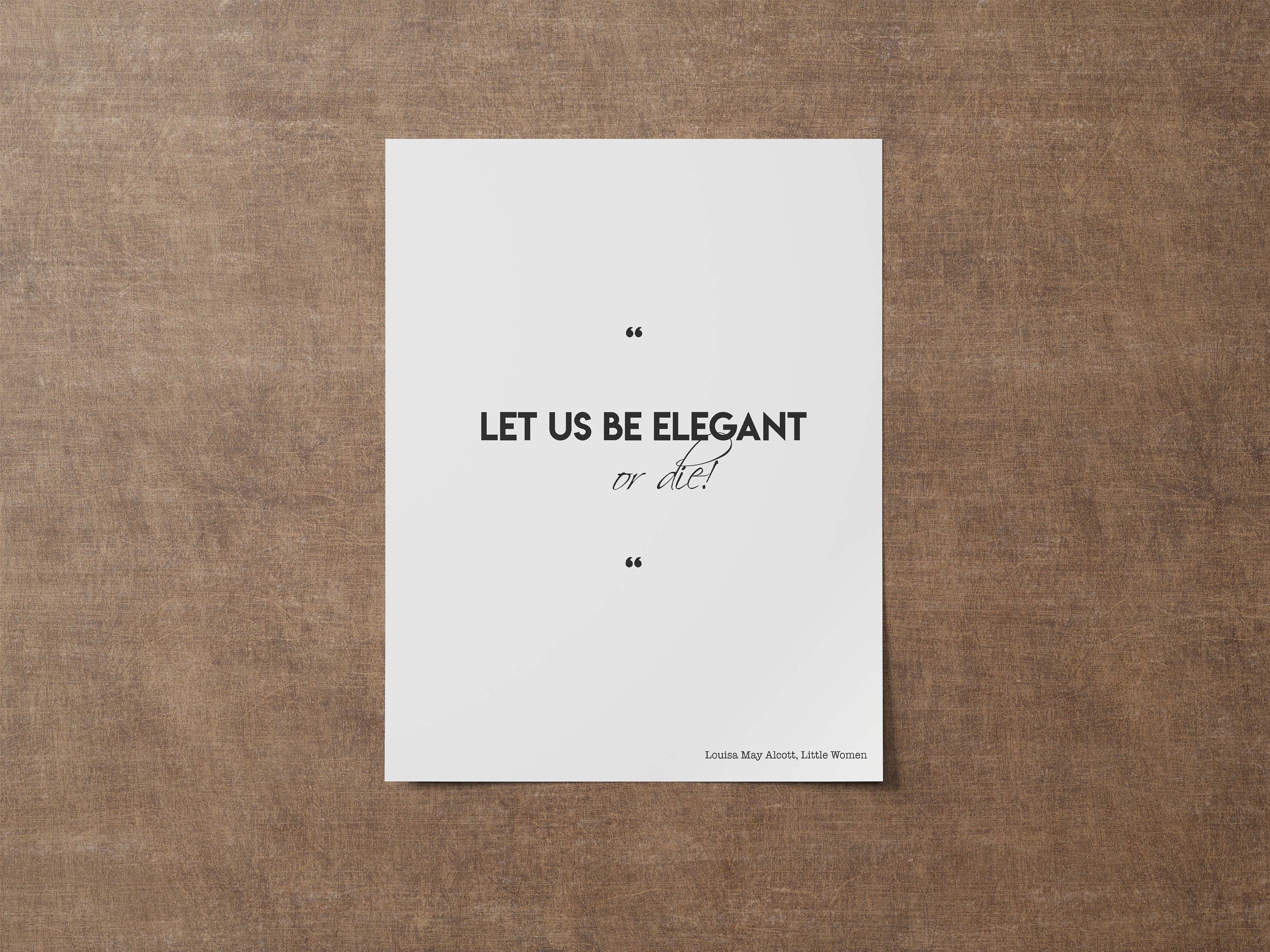 Little Women Print for Bedroom Decor, Louisa M Alcott Art Print Quote Poster