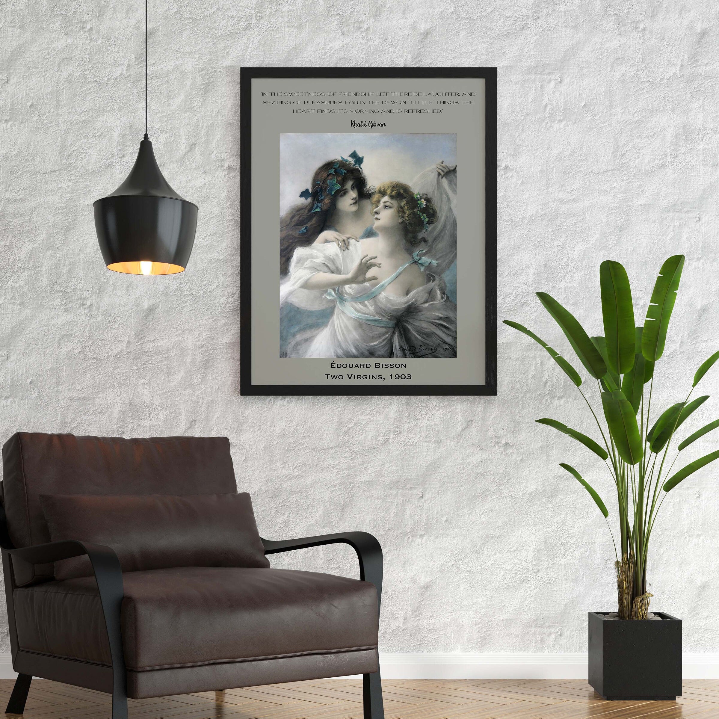 Khalil Gibran Friend Quote, The Prophet Unframed Edouard Bisson Fine Art Print - Two Virgins