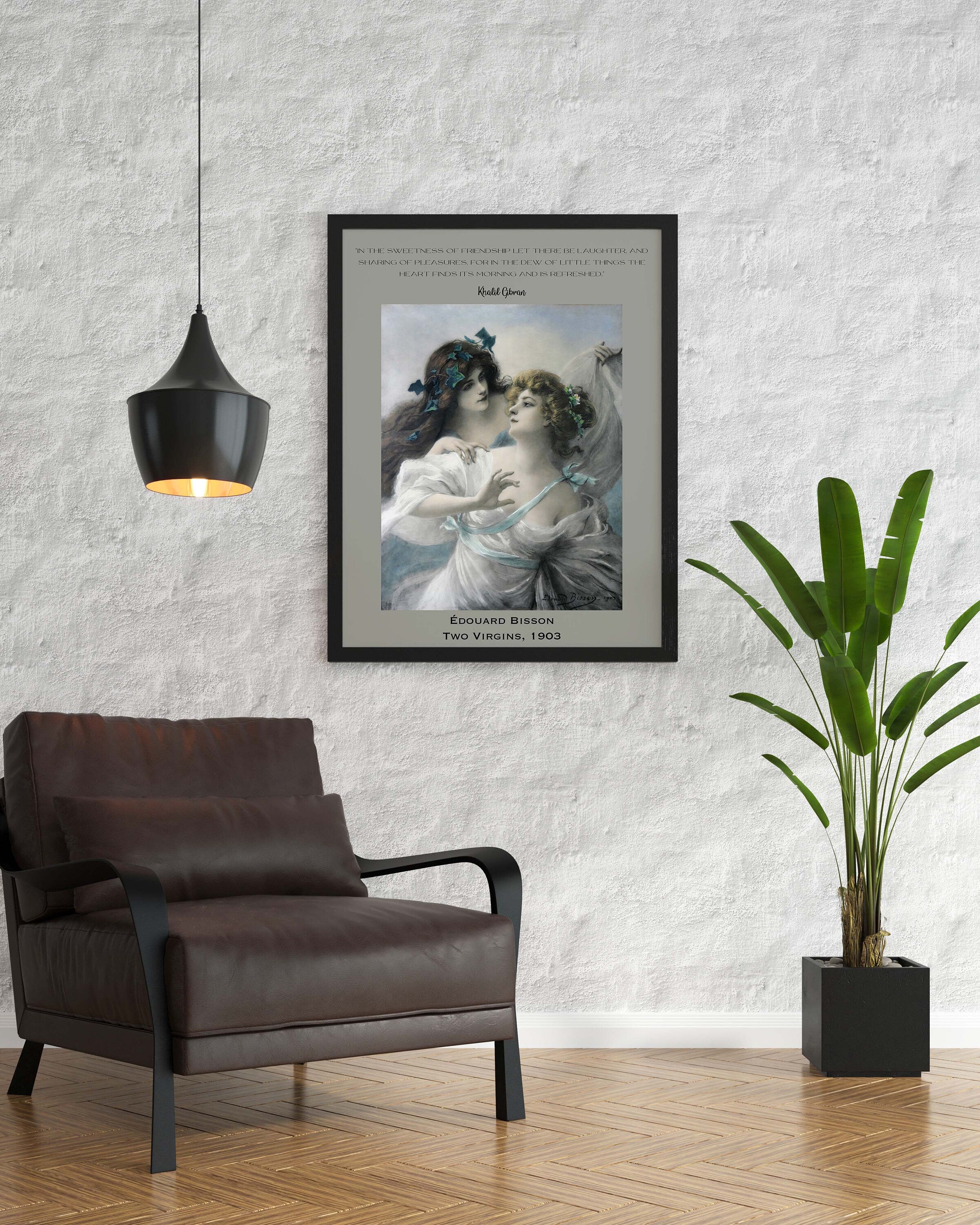Khalil Gibran Friend Quote, The Prophet Unframed Edouard Bisson Fine Art Print - Two Virgins