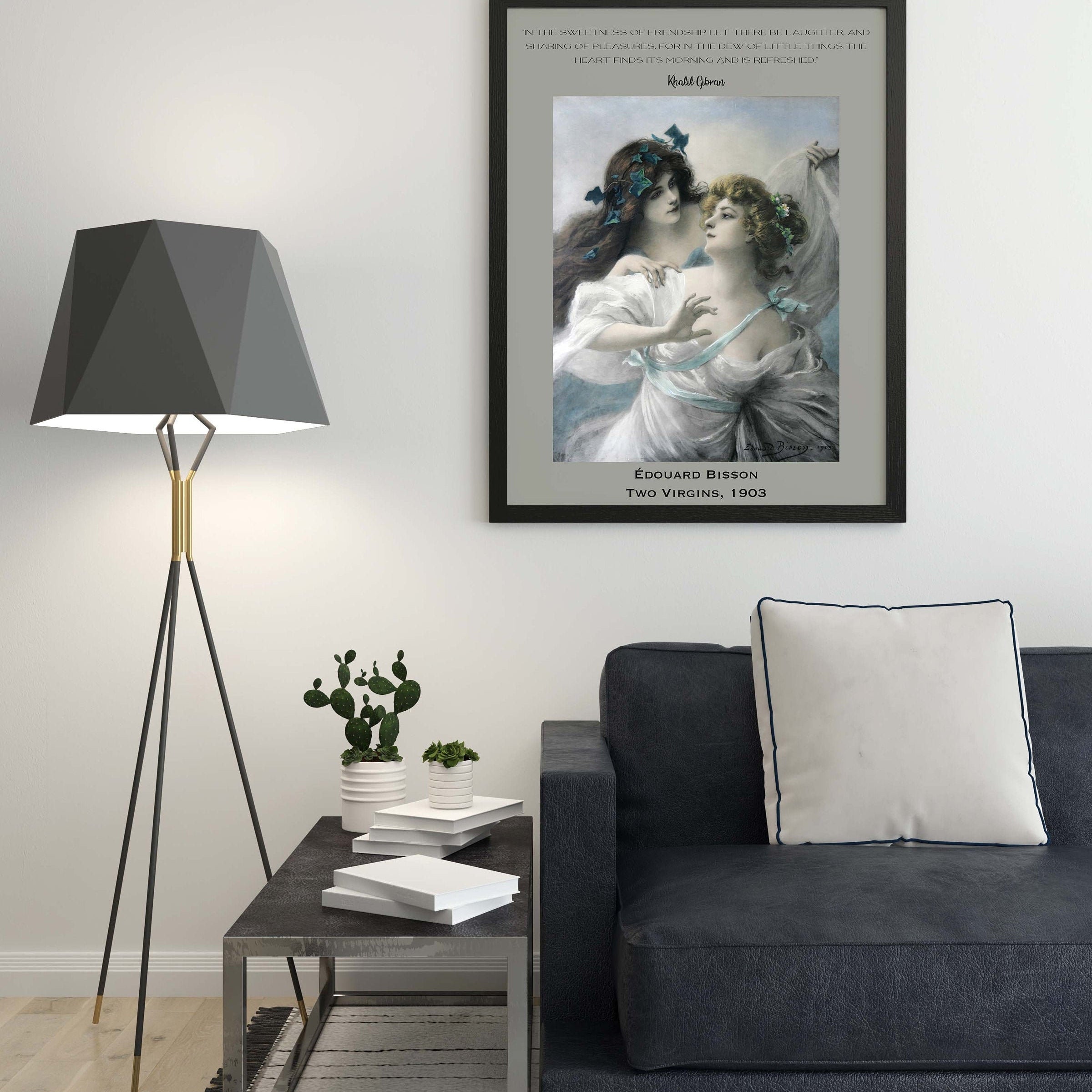 Khalil Gibran Friend Quote, The Prophet Unframed Edouard Bisson Fine Art Print - Two Virgins