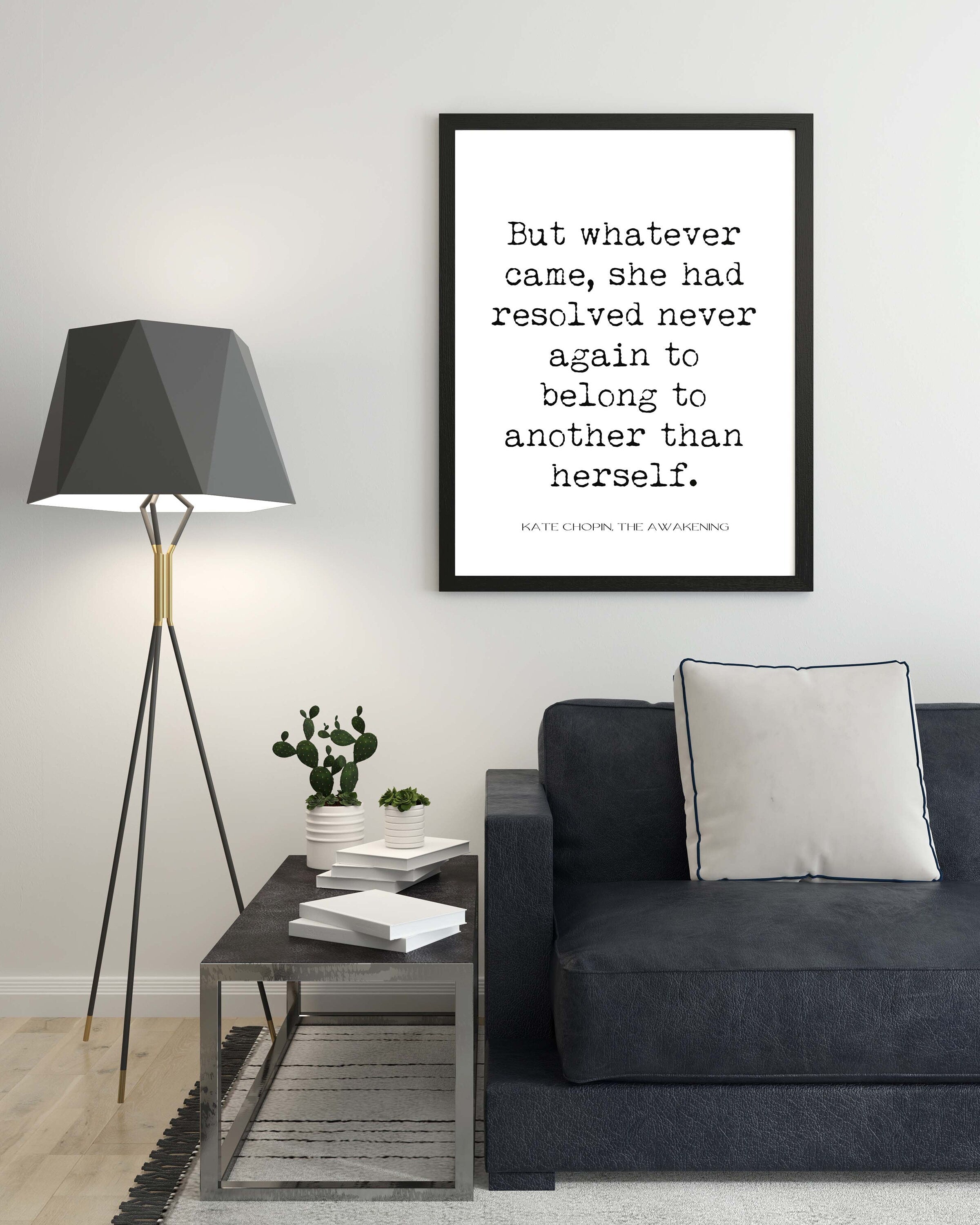 The Awakening Quote Inspirational Print Gift, Kate Chopin Unframed or Framed Typography Print in Black & White
