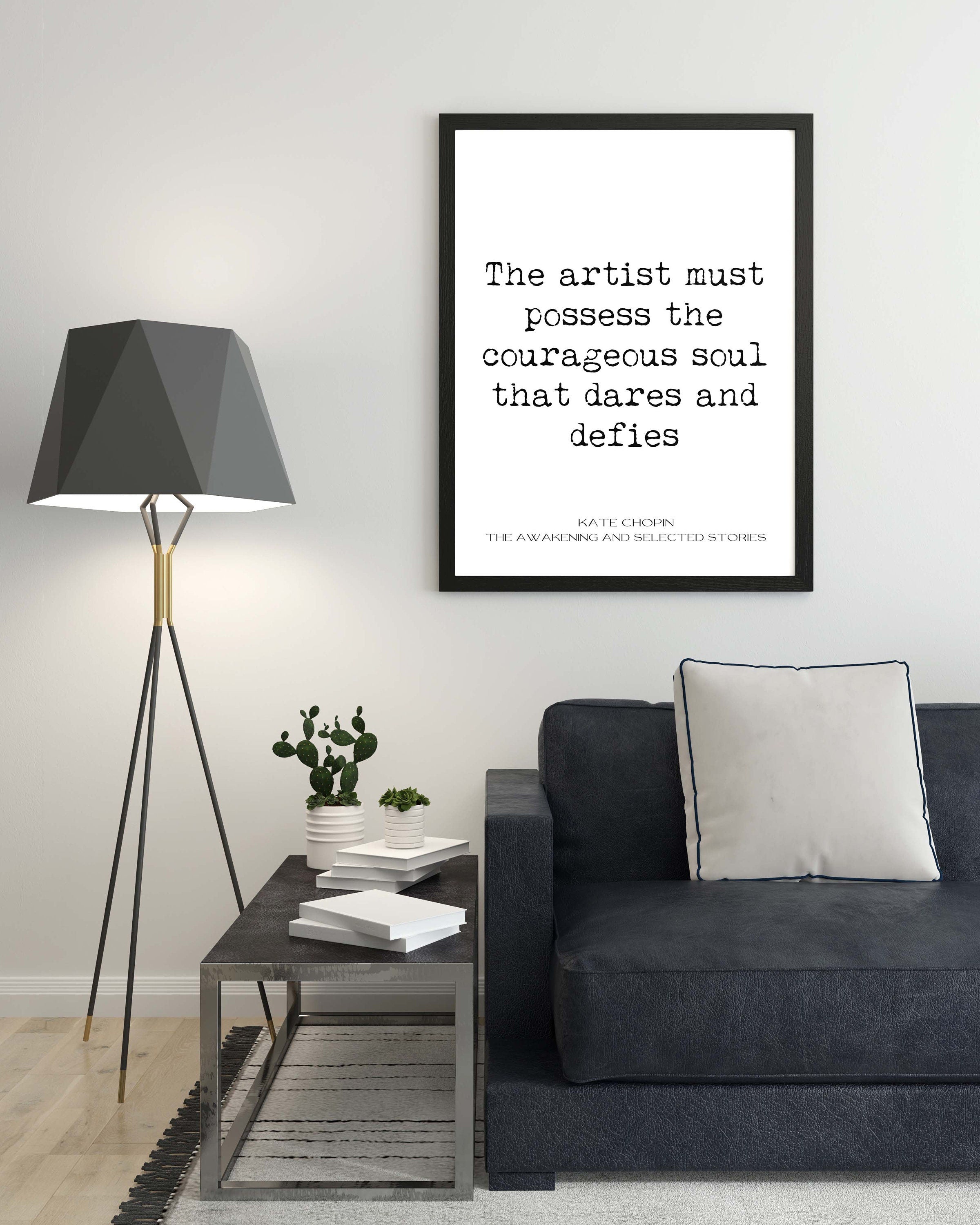 The Awakening Kate Chopin Quote Inspirational Print, Unframed Typography Print in Black & White