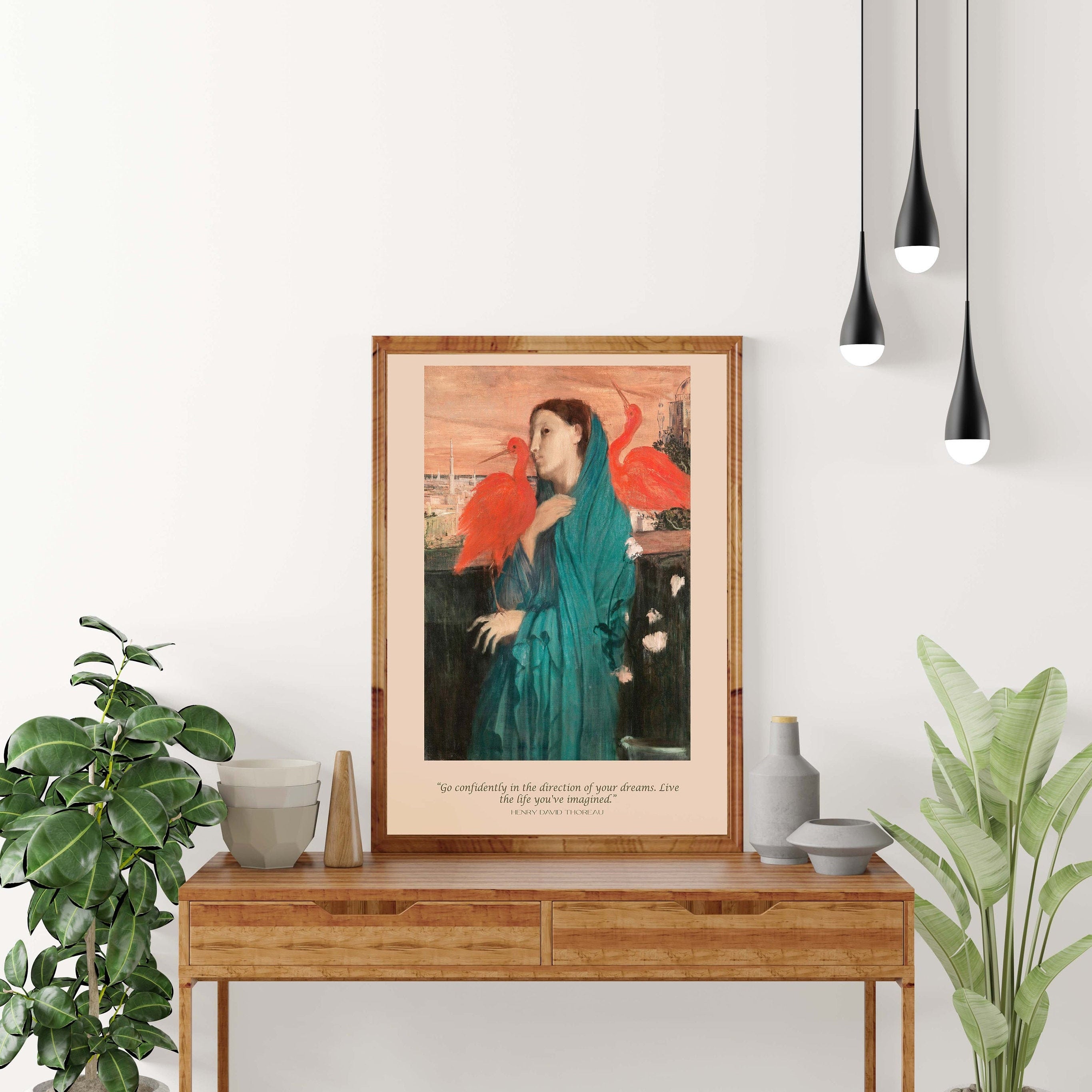 Henry David Thoreau Quote, Edgar Degas Unframed Fine Art Prints Go Confidently In The Direction Of Your Dreams Live The Life You've Imagined