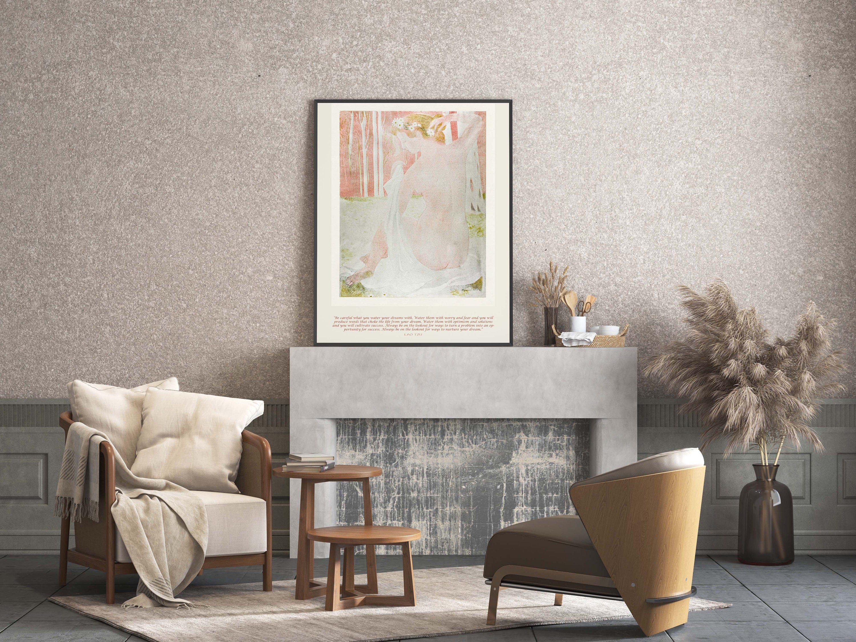 Lao Tzu Dreams Quote Print, Maurice Denis Unframed Fine Art Print - Nymph Crowned with Daisies