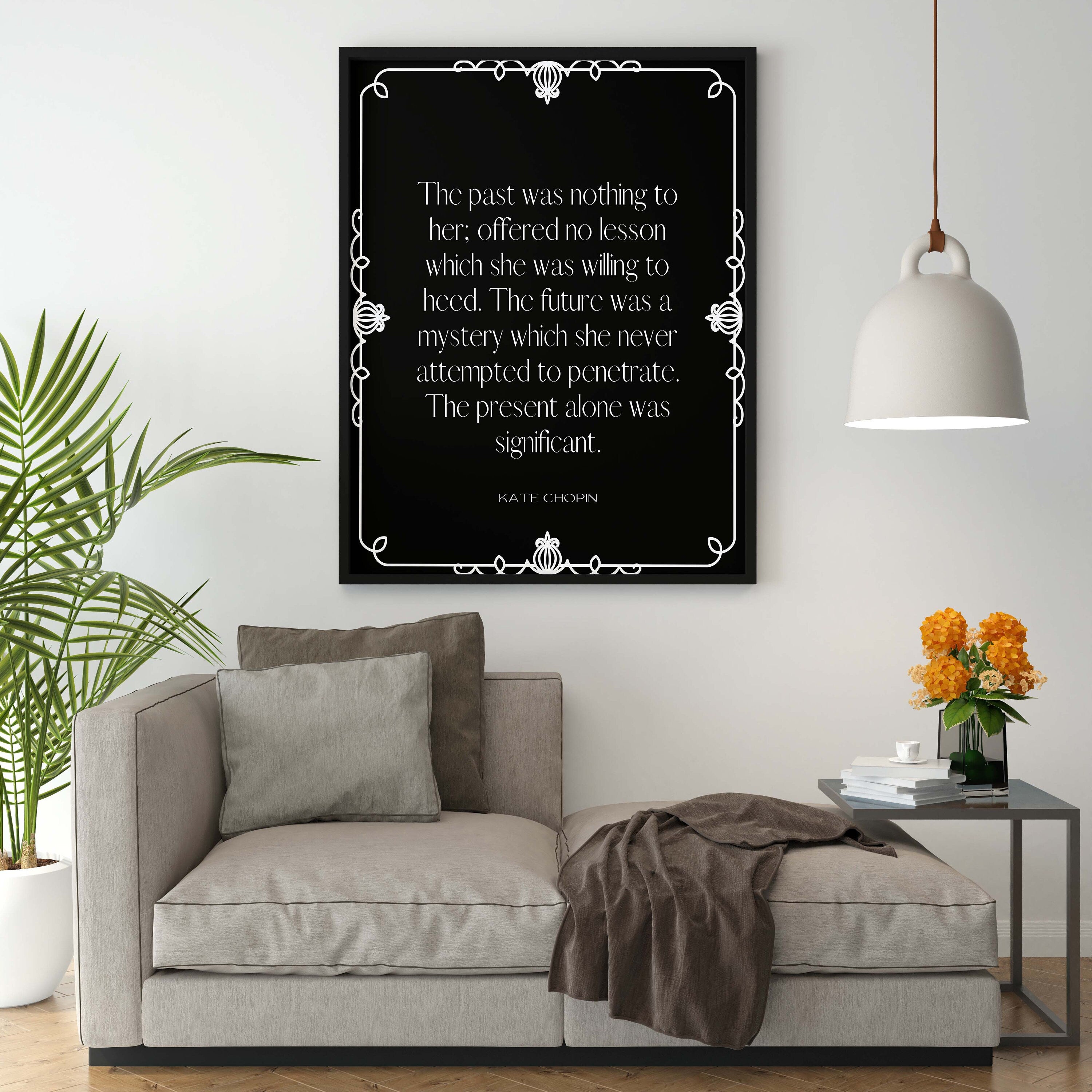 Kate Chopin The Awakening Quote Unframed Typography Print, Inspirational Print Gift in Black & White