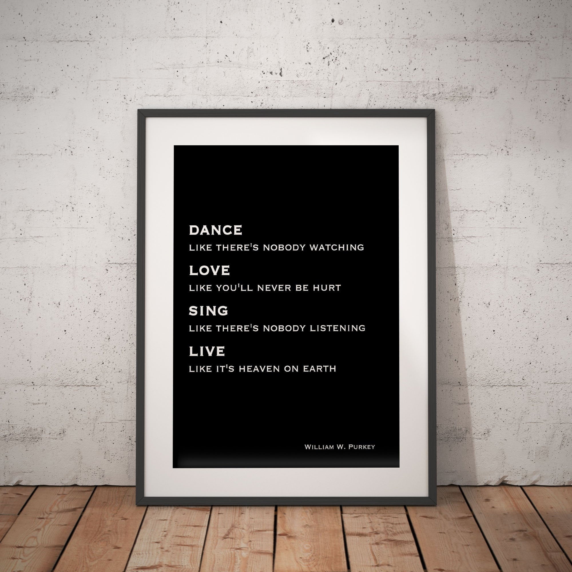 Dance Like No One Is Watching Print, Typography Wall Art
