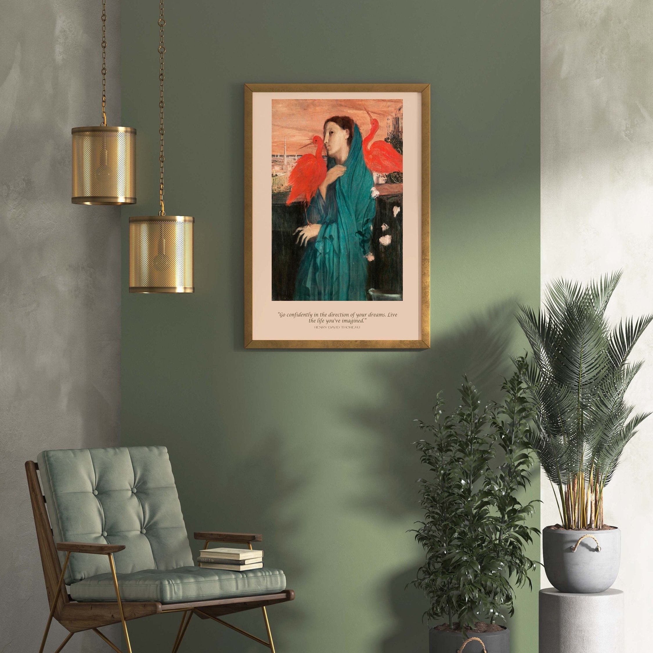 Henry David Thoreau Quote, Edgar Degas Unframed Fine Art Prints Go Confidently In The Direction Of Your Dreams Live The Life You've Imagined