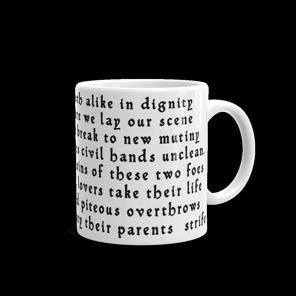 Romeo and juliet quotes mug, shakespeare gifts mug with quote