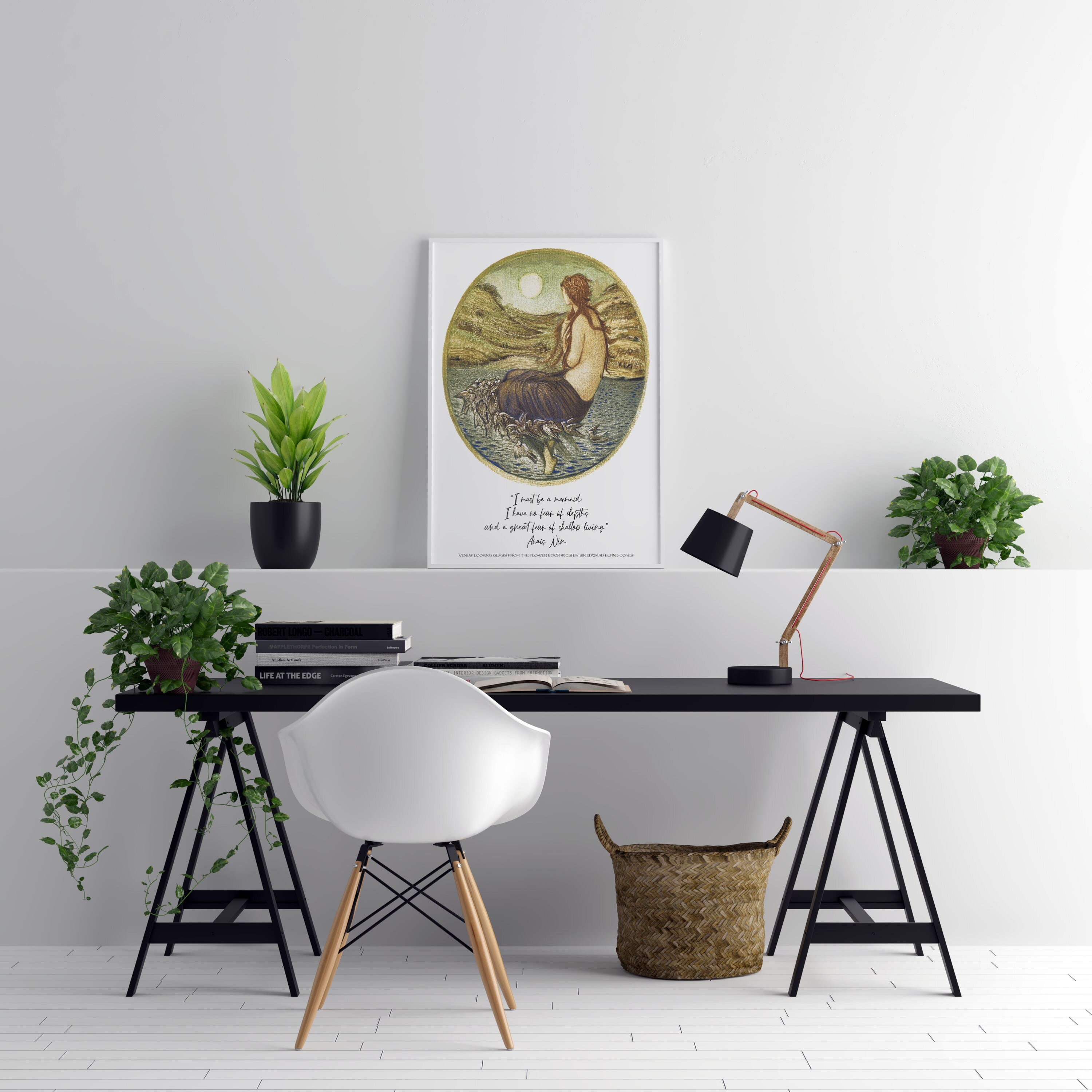 Anais Nin Mermaid Quote, Edward Burne–Jones Unframed Fine Art Print - I Must Be A Mermaid