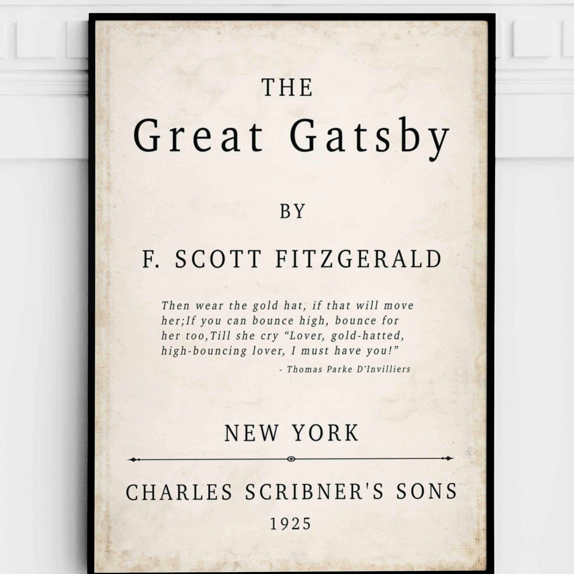 PRINTABLE F Scott Fitzgerald The Great Gatsby Inner Title Page Print - Gatsby Wall Art Deco INSTANT DOWNLOAD