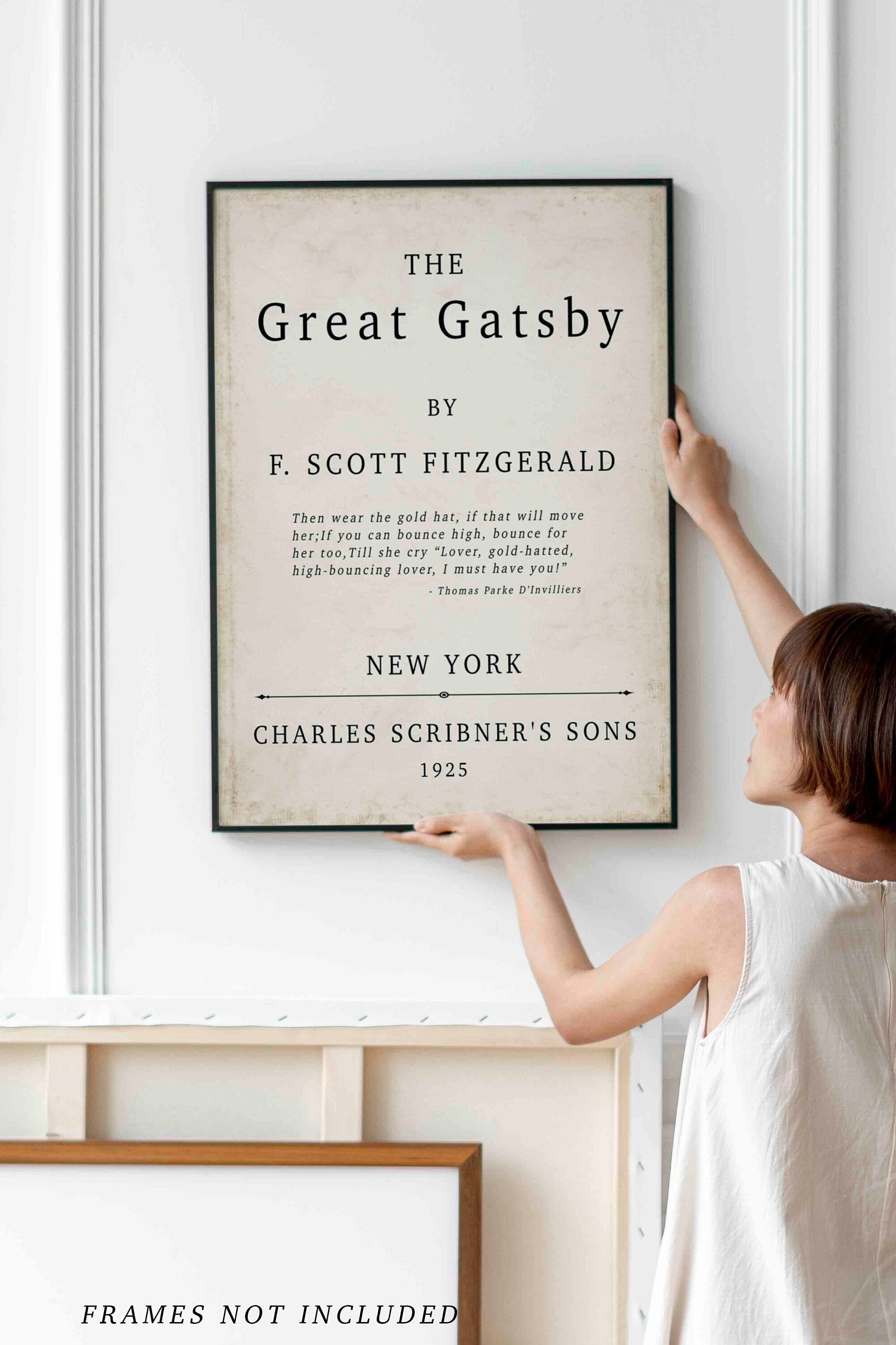 PRINTABLE F Scott Fitzgerald The Great Gatsby Inner Title Page Print - Gatsby Wall Art Deco INSTANT DOWNLOAD