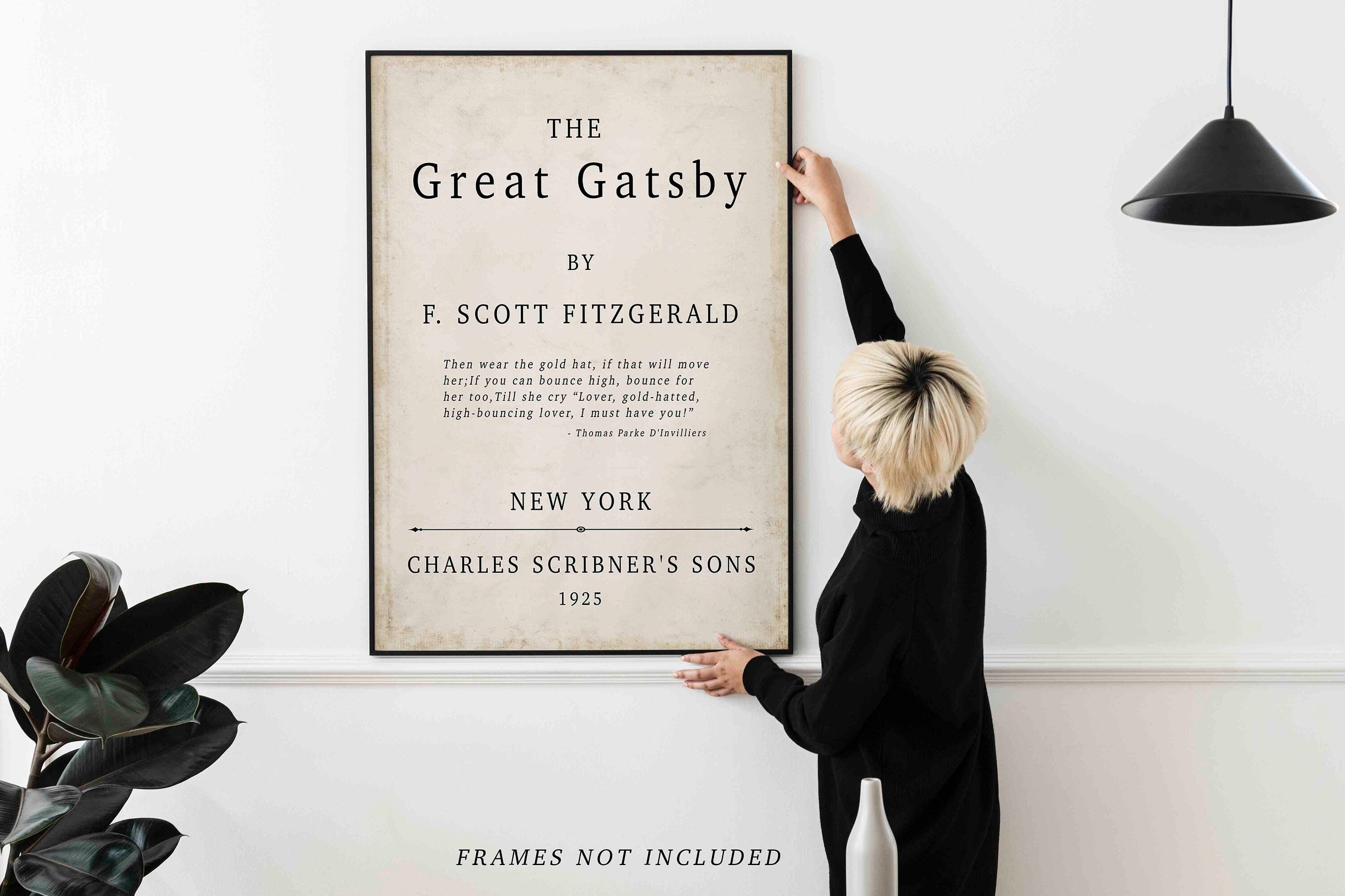 PRINTABLE F Scott Fitzgerald The Great Gatsby Inner Title Page Print - Gatsby Wall Art Deco INSTANT DOWNLOAD
