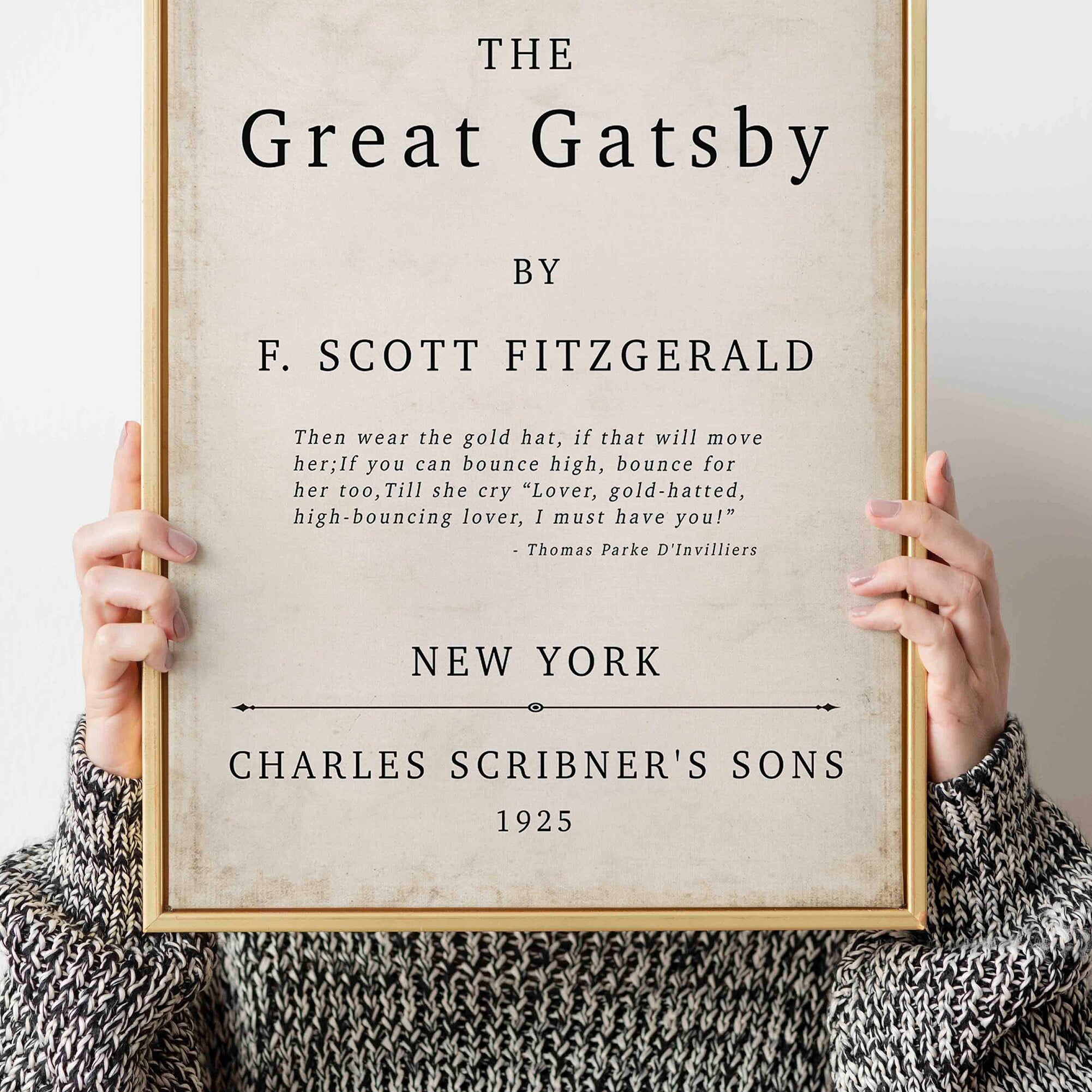 PRINTABLE F Scott Fitzgerald The Great Gatsby Inner Title Page Print - Gatsby Wall Art Deco INSTANT DOWNLOAD