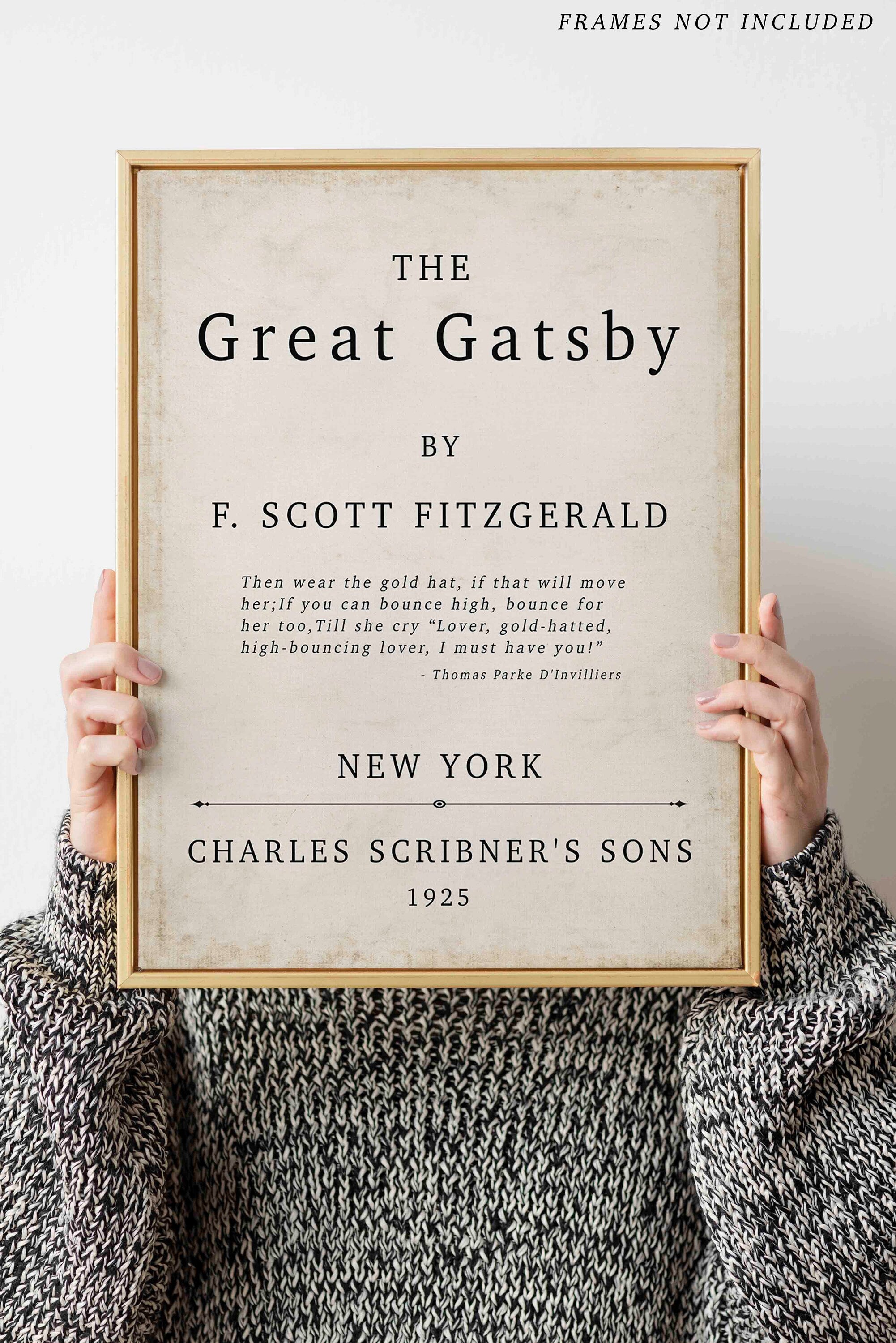 PRINTABLE F Scott Fitzgerald The Great Gatsby Inner Title Page Print - Gatsby Wall Art Deco INSTANT DOWNLOAD