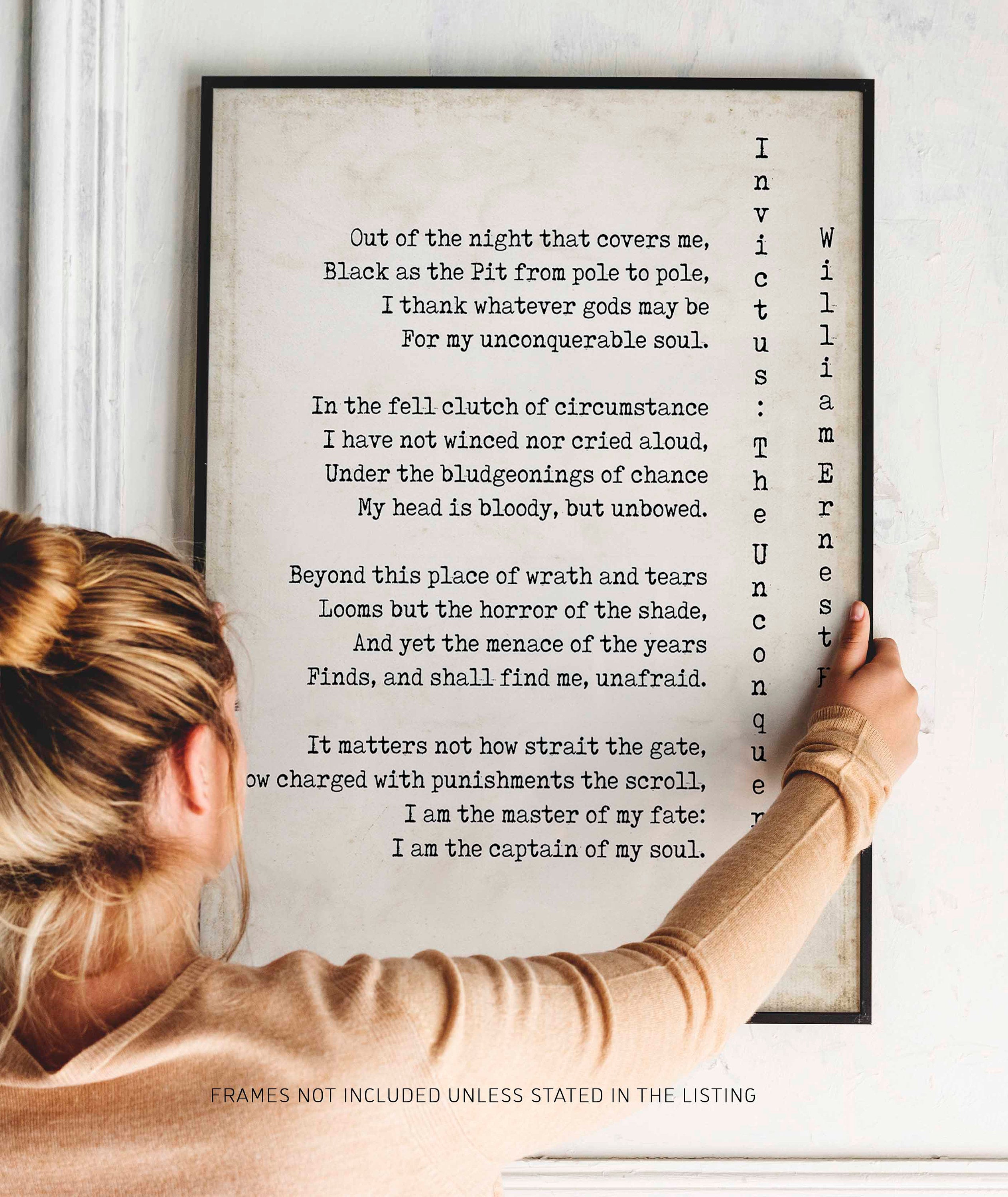 Invictus Print, I am the Master of my Fate