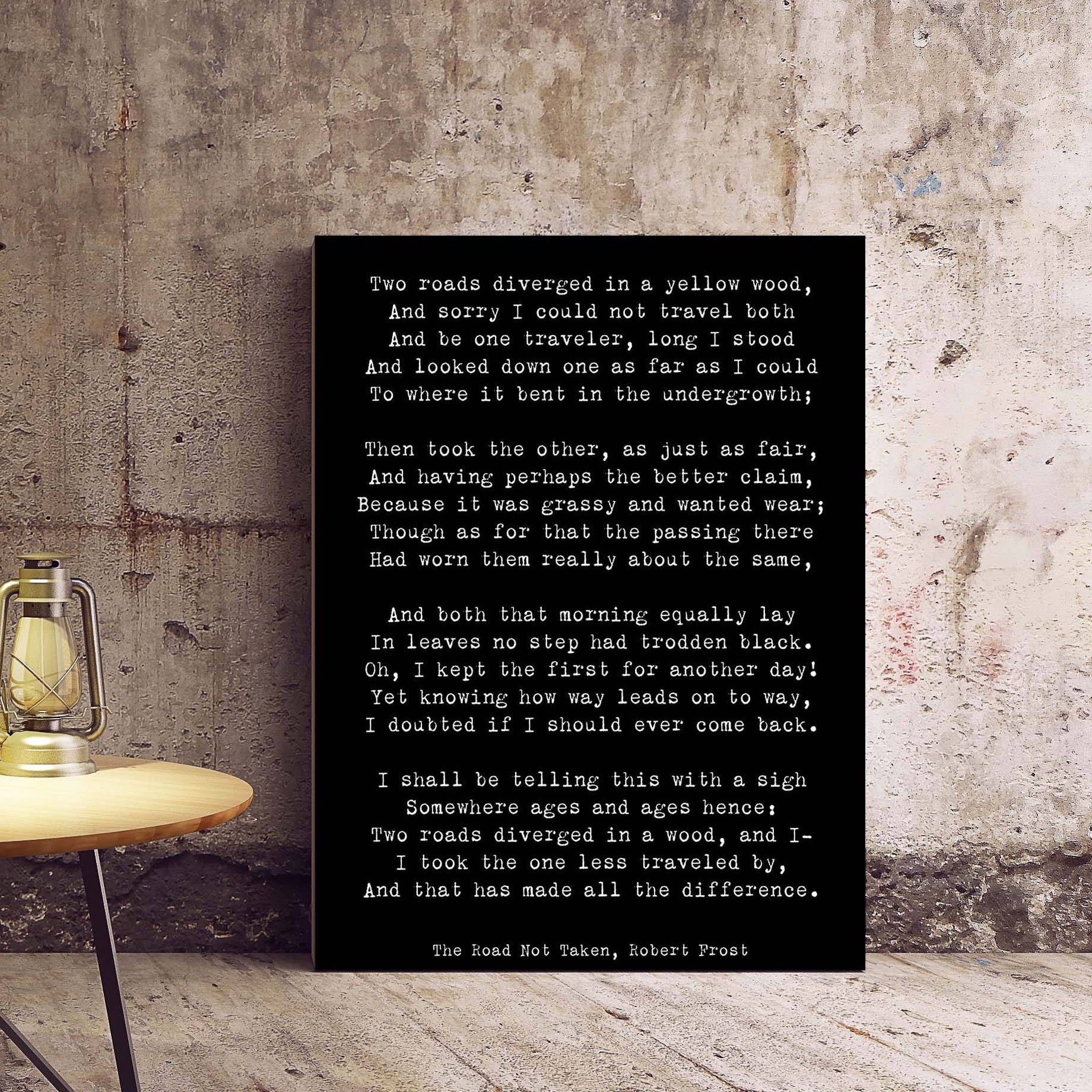 Robert Frost Poem Quote Print, The Road Not Taken Poem Poster