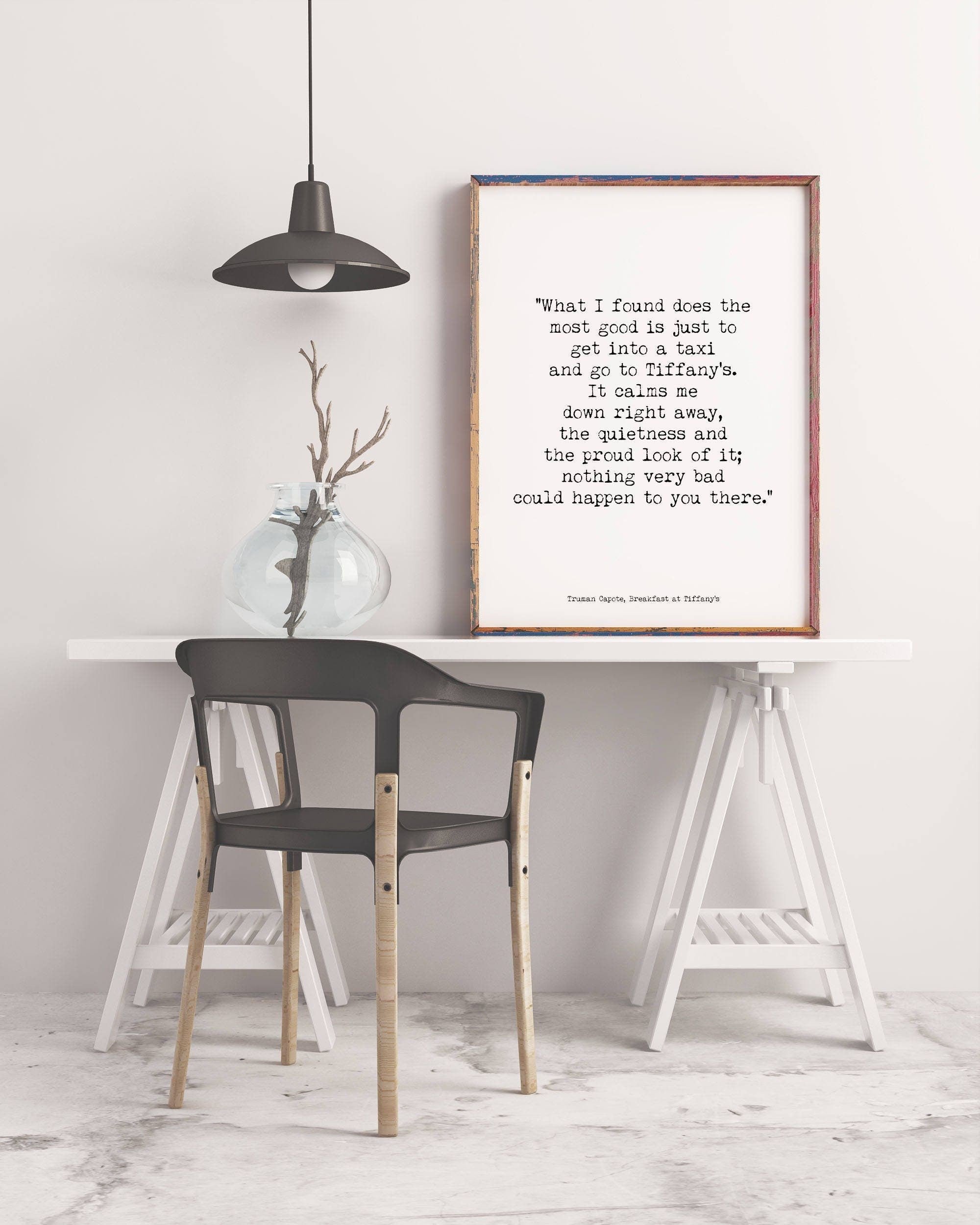 Breakfast at Tiffanys Quote, Audrey Hepburn Art