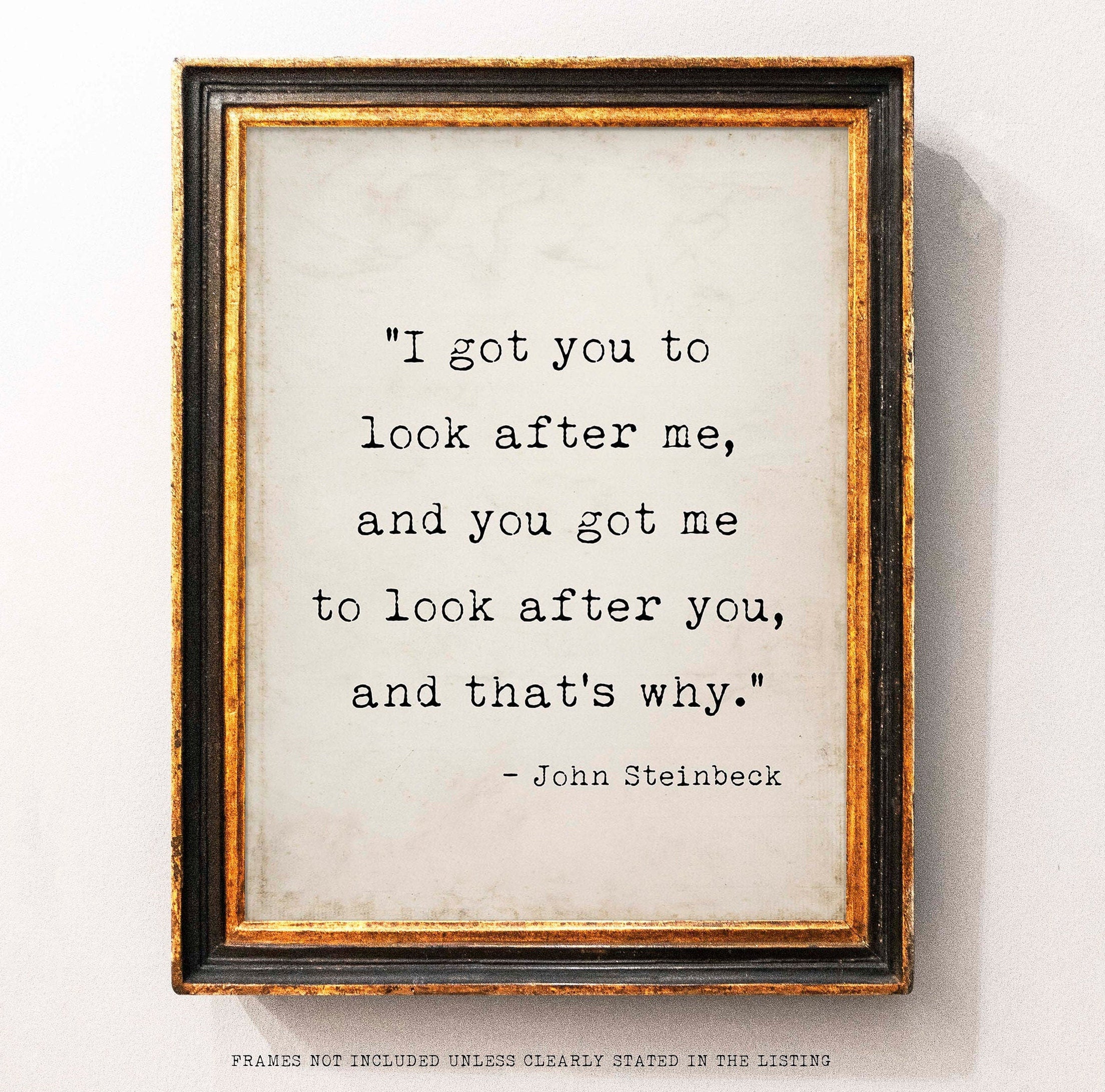 John Steinbeck Quote Print, Of Mice and Men