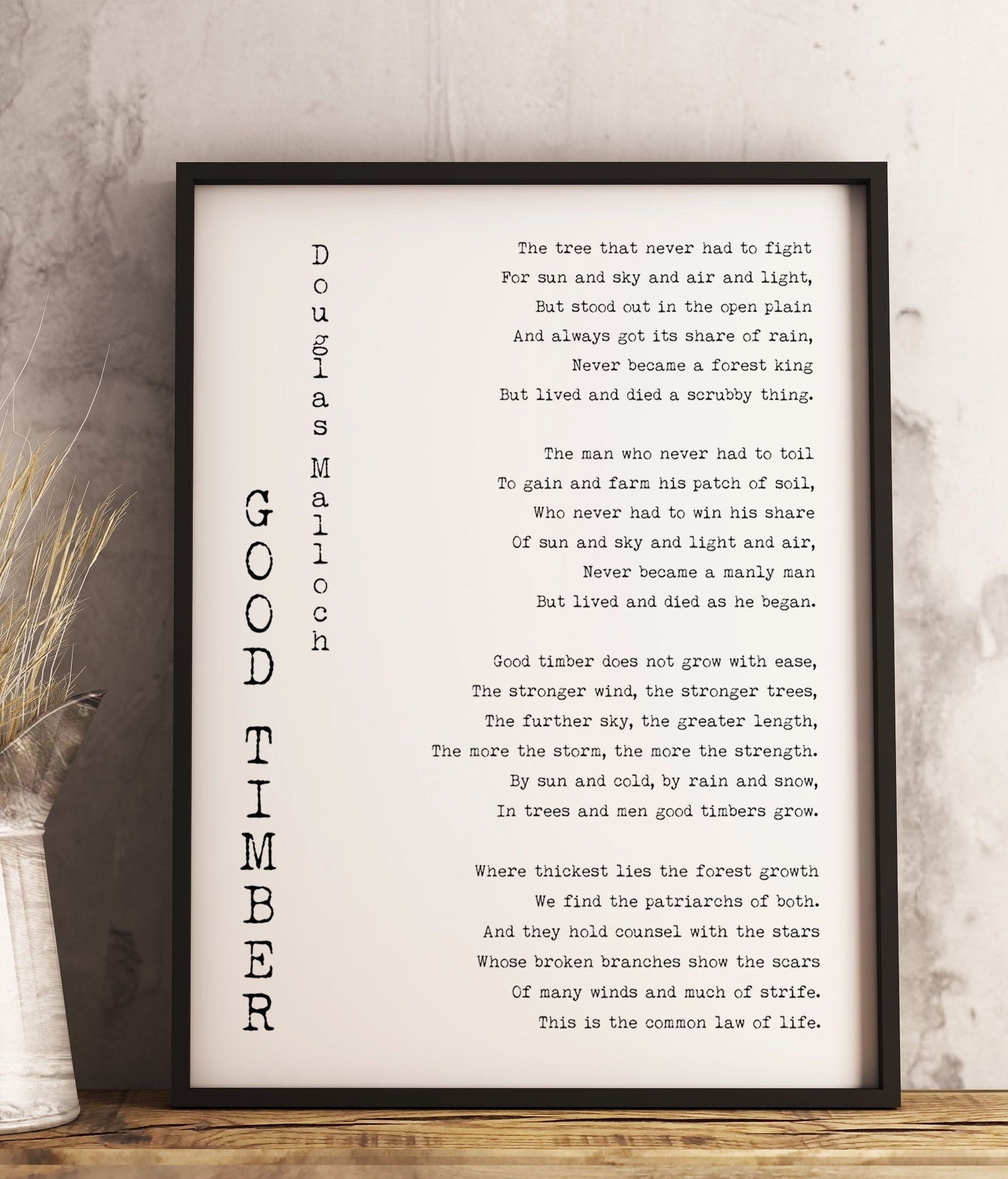 Good Timber Poem LDS Gift, Mormon Quote