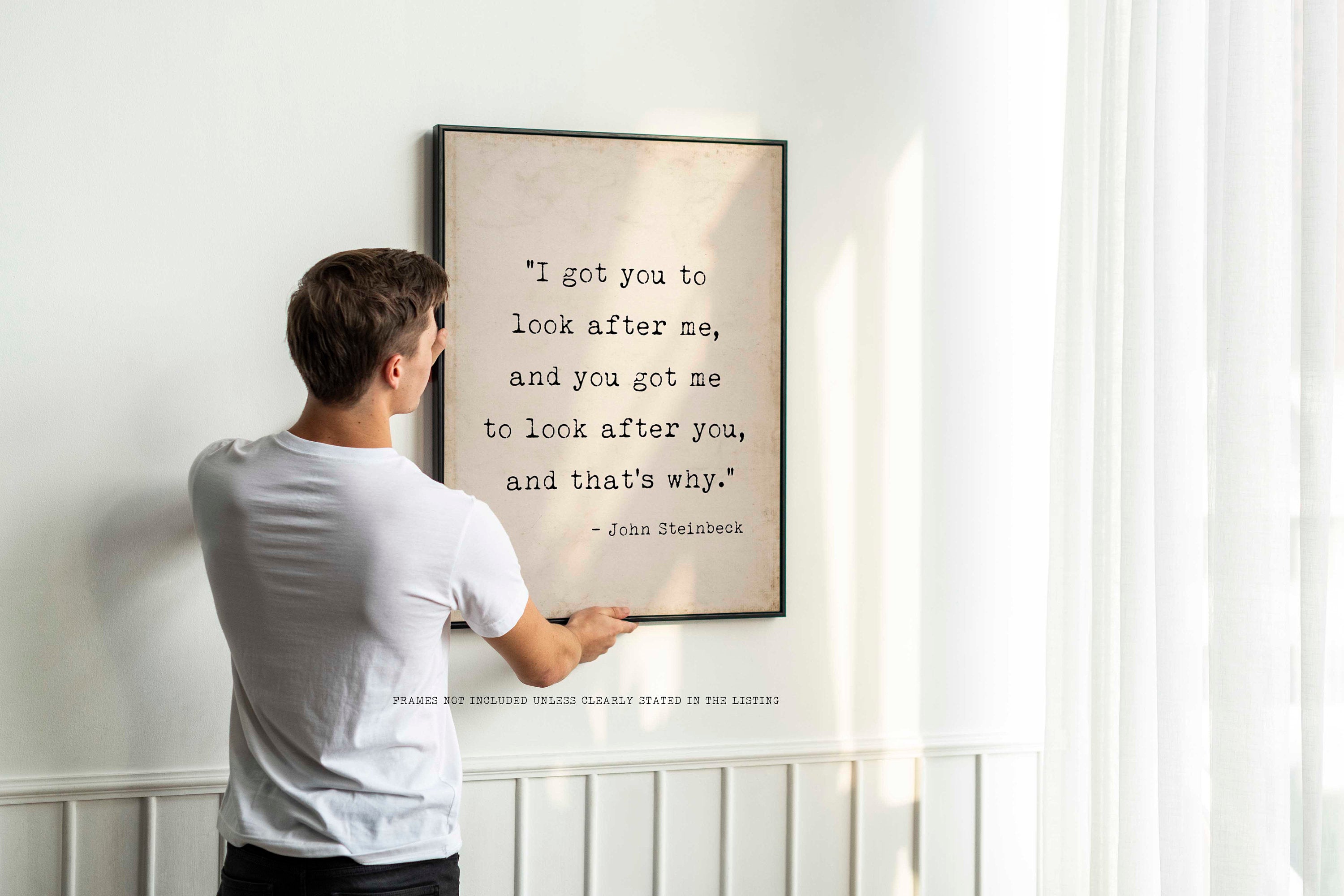 John Steinbeck Quote Print, Of Mice and Men