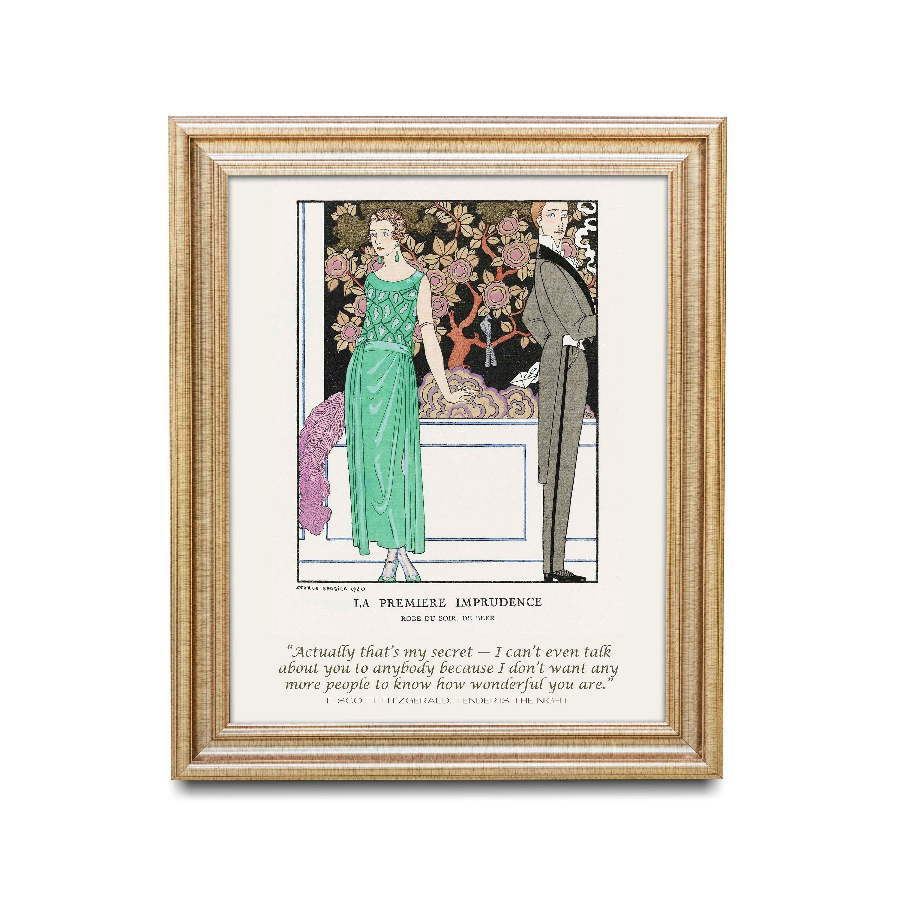 F Scott Fitzgerald Quote Romantic Art, Unframed Fine Art Prints - Tender is the Night