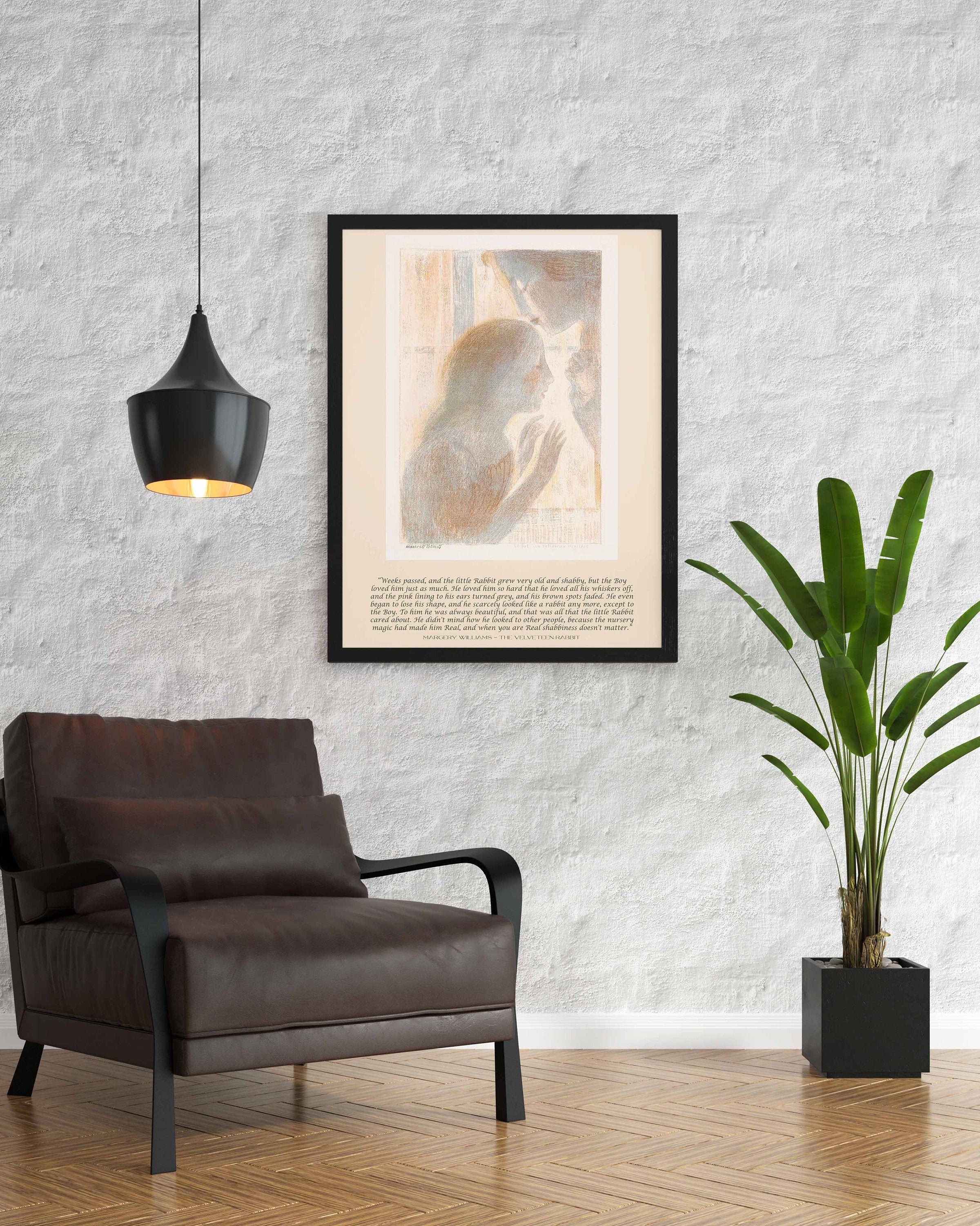 The Velveteen Rabbit Wall Art Prints Quote, Maurice Denis Unframed Fine Art Print - When You Are Real