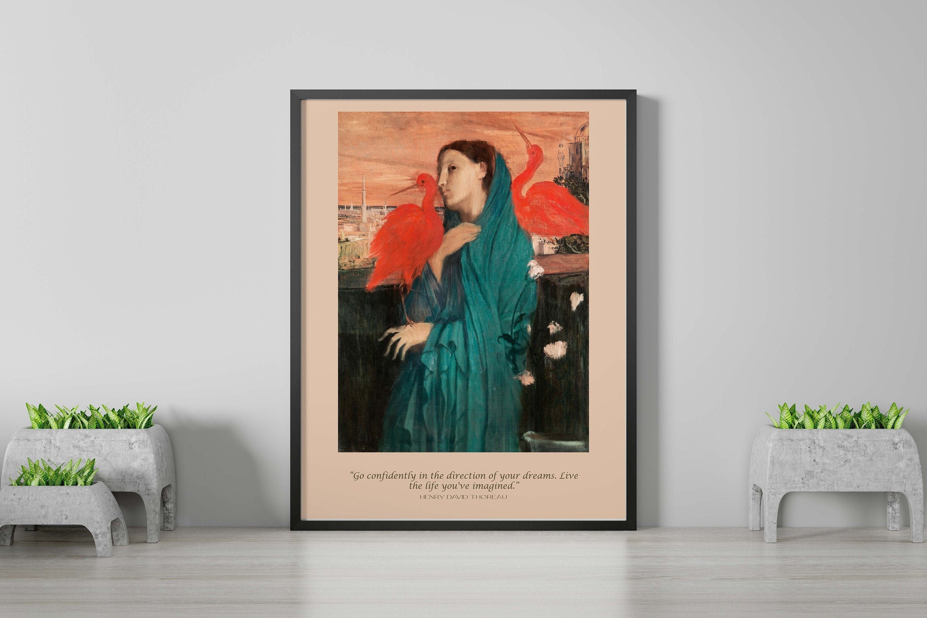 Henry David Thoreau Quote, Edgar Degas Unframed Fine Art Prints Go Confidently In The Direction Of Your Dreams Live The Life You've Imagined