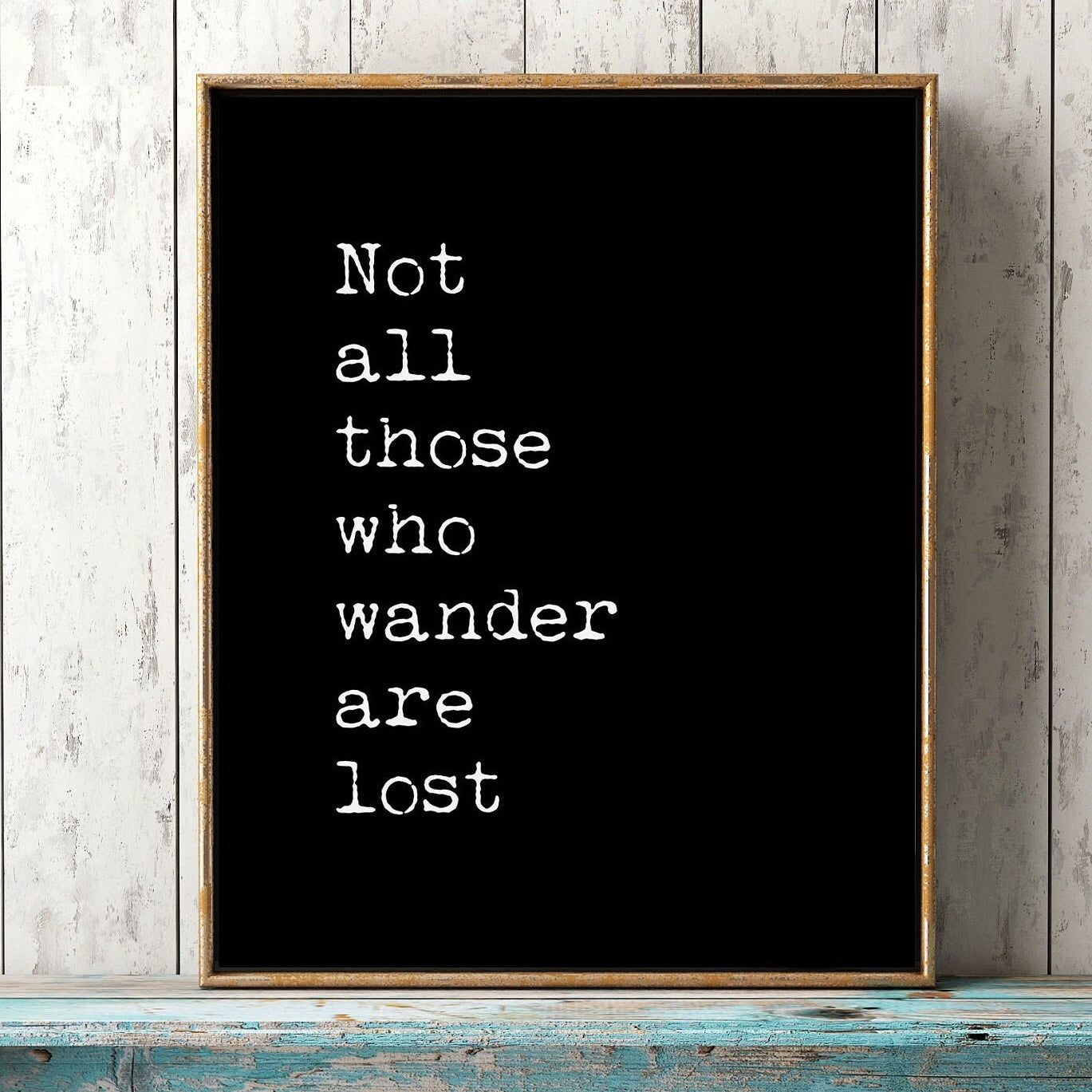 Travel Quote Not All Who Wander Wall Art, Wanderlust Print