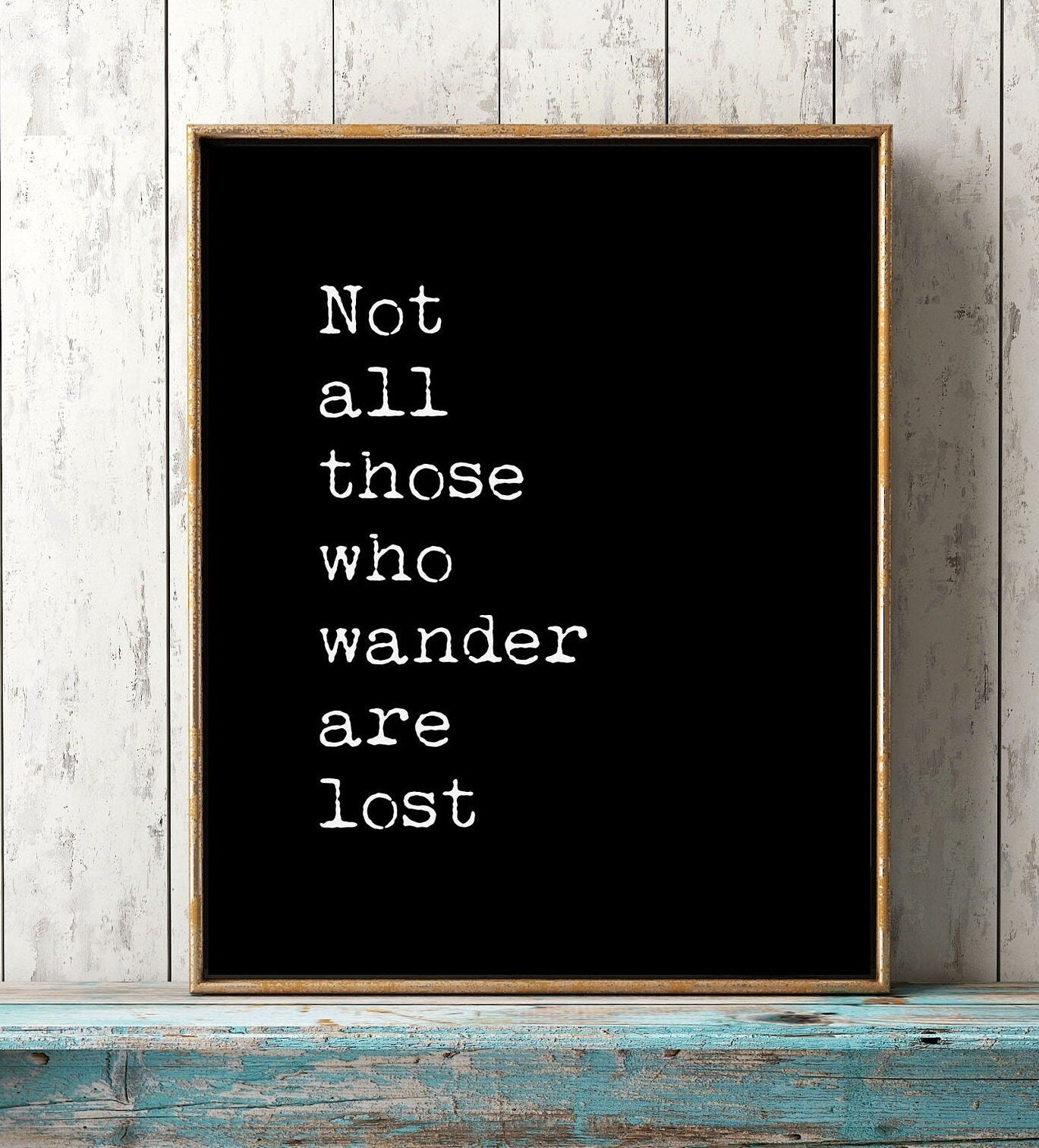 Travel Quote Not All Who Wander Wall Art, Wanderlust Print