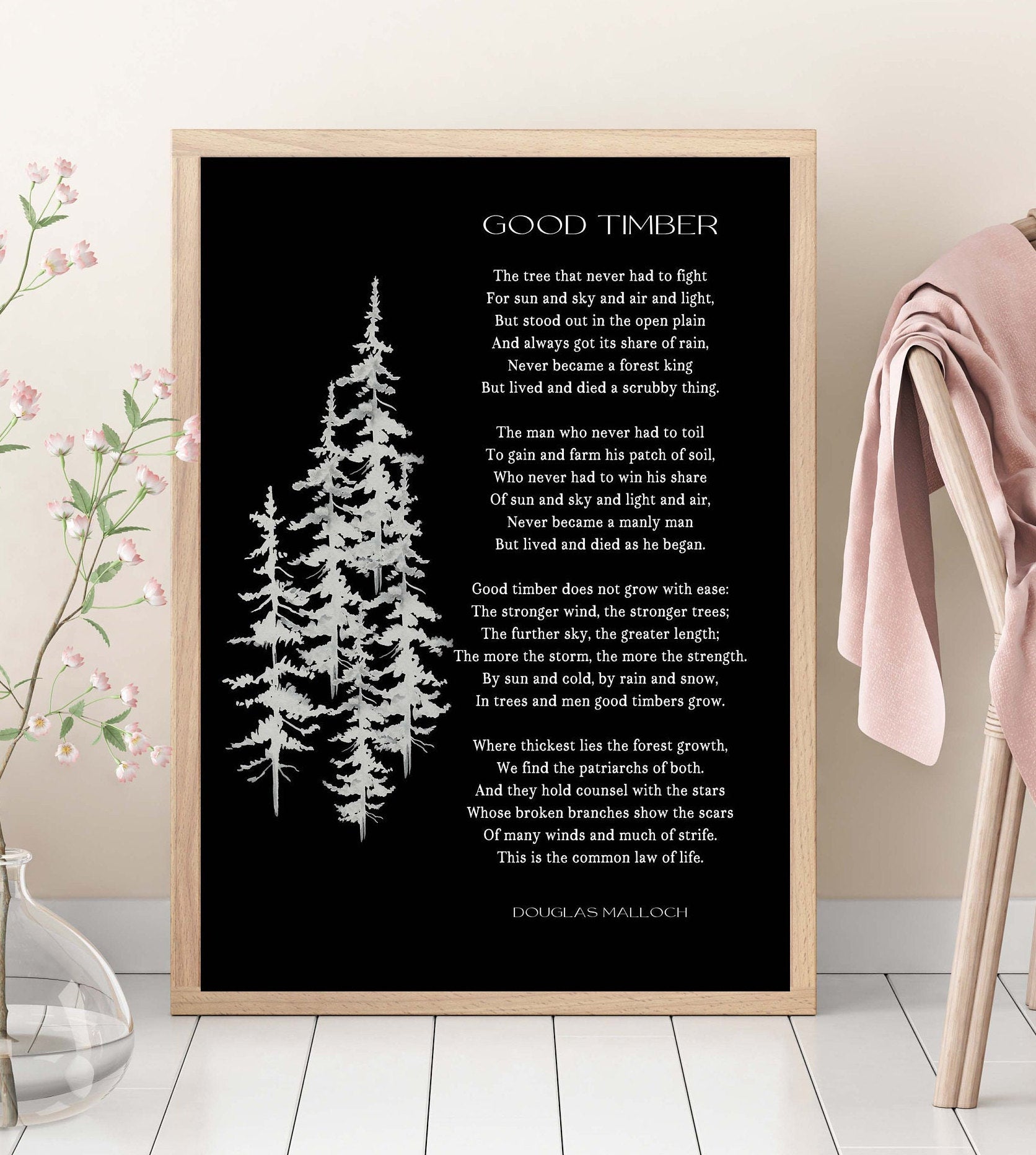 Good Timber Poem Lds Gift, Thomas S Monson Mormon Quote