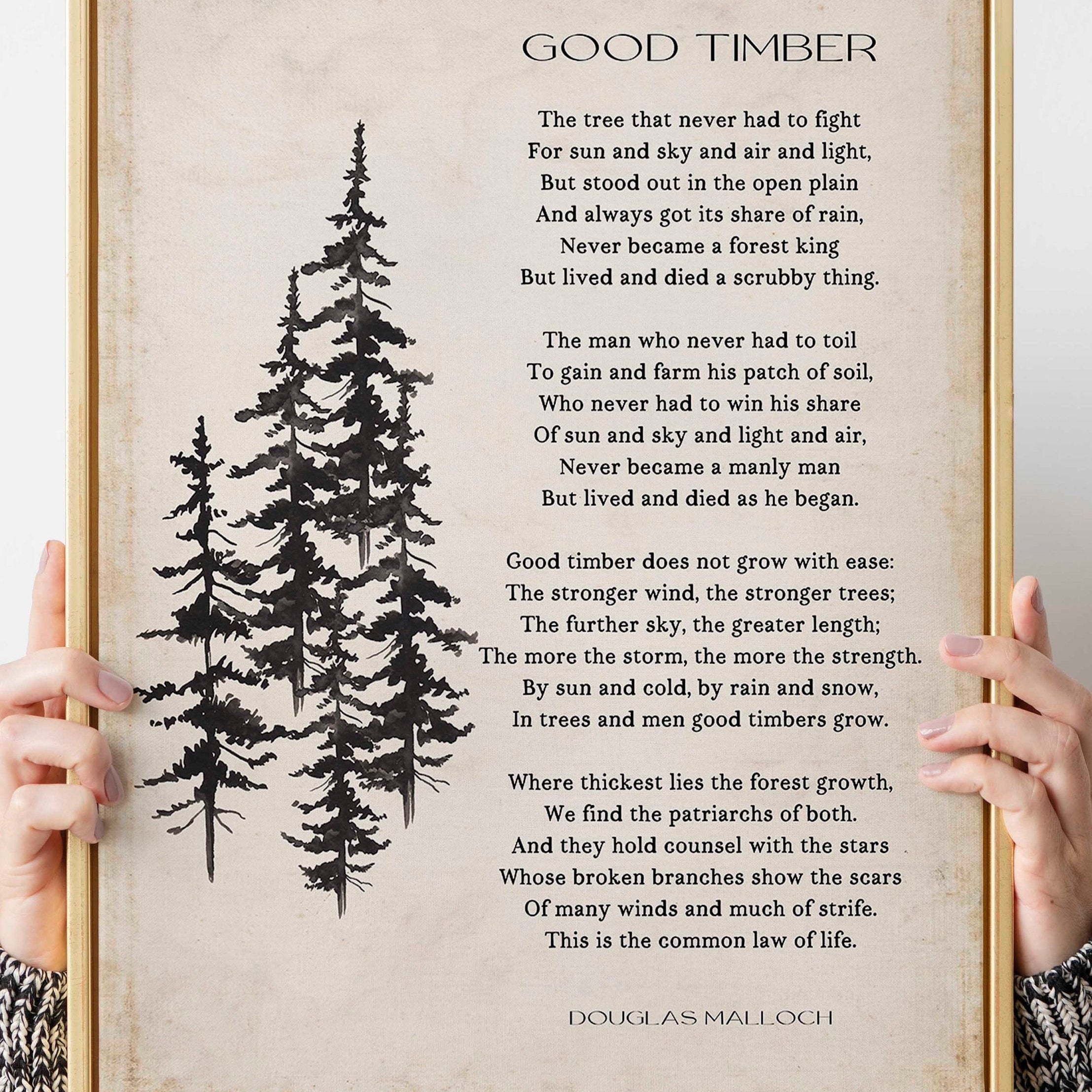 Good Timber Poem LDS Gift, Thomas S Monson Mormon Quote