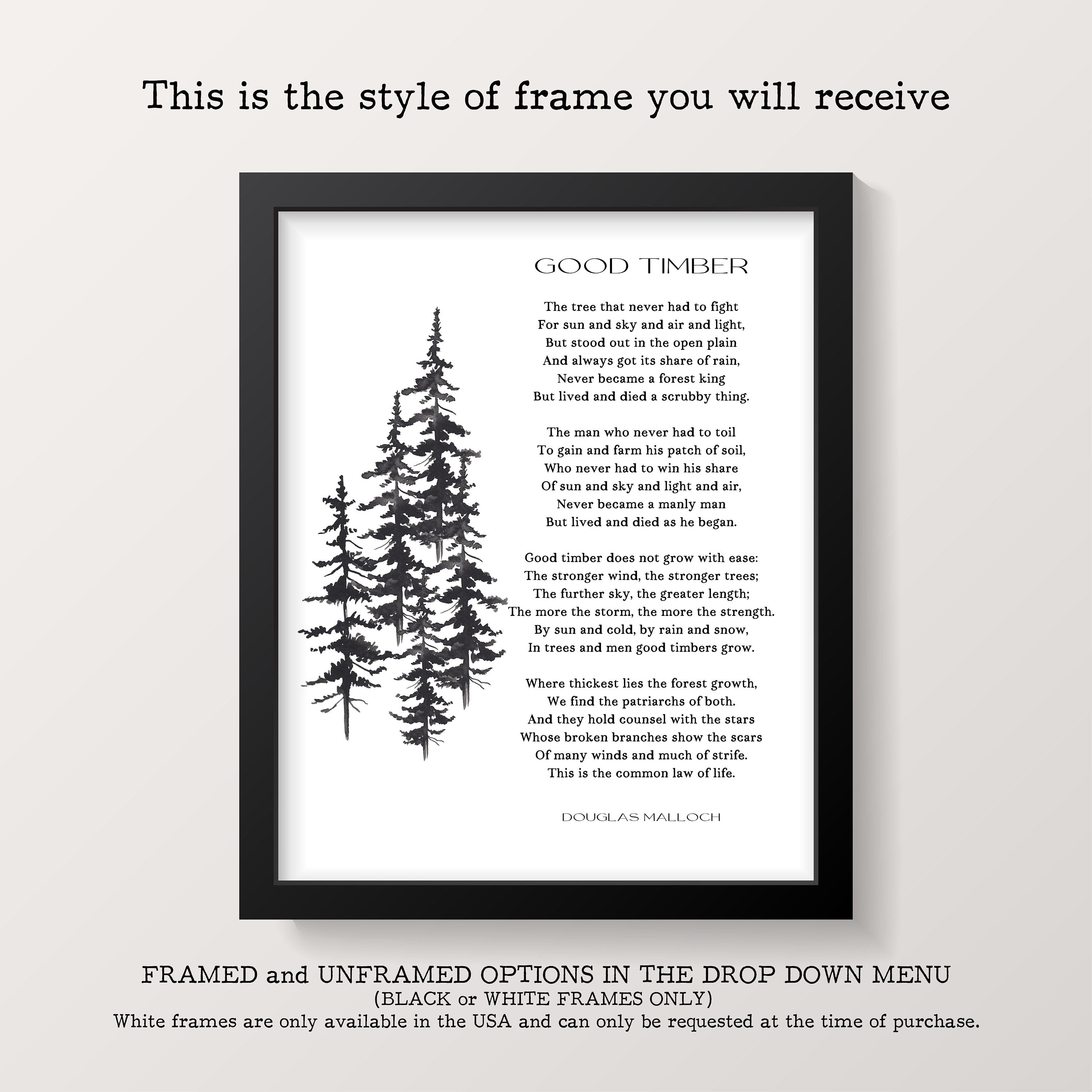 Good Timber Poem Lds Gift, Thomas S Monson Mormon Quote