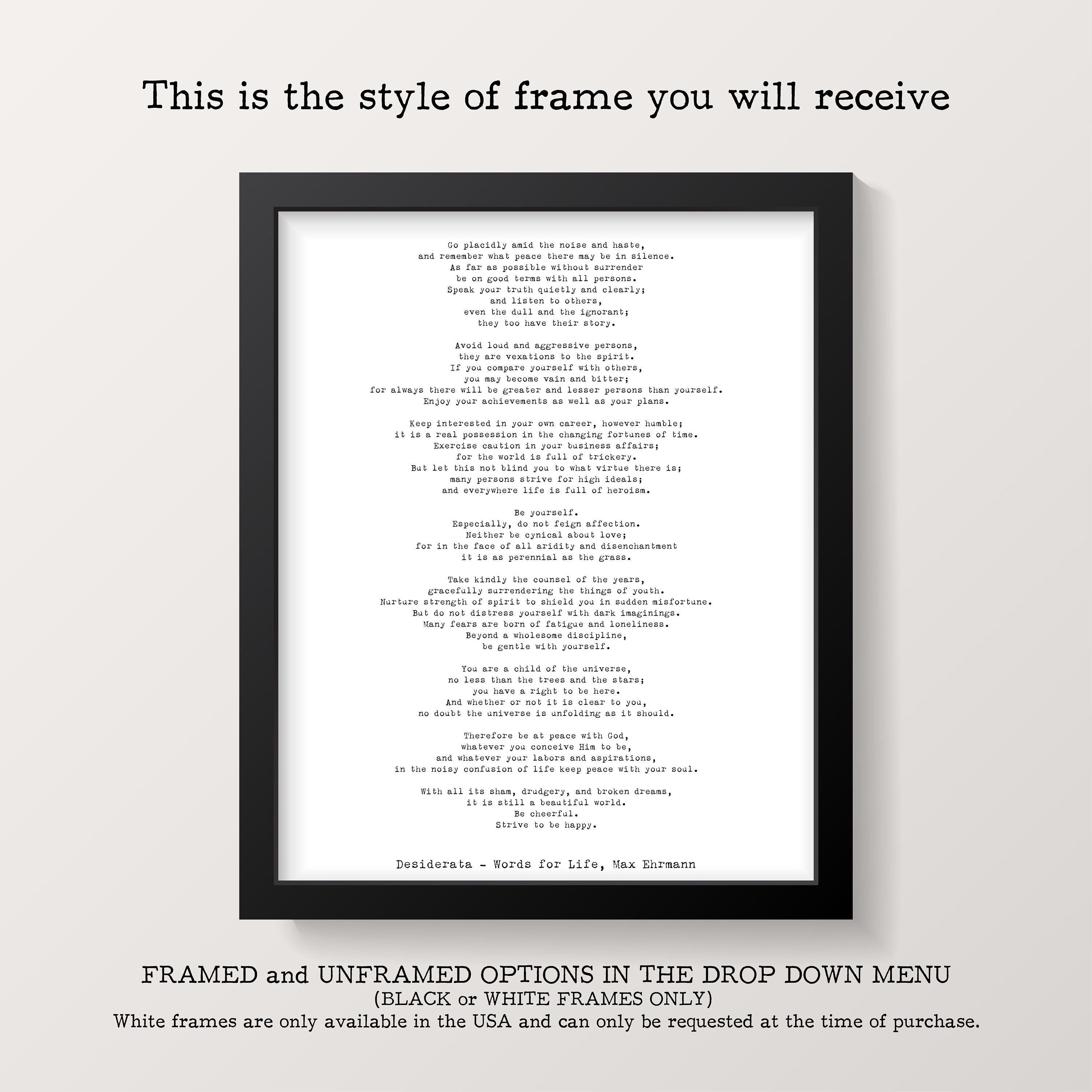 Large Dylan Thomas Poem Print, Do Not Go Gentle Poetry Poster in Black & White for Home Wall Decor